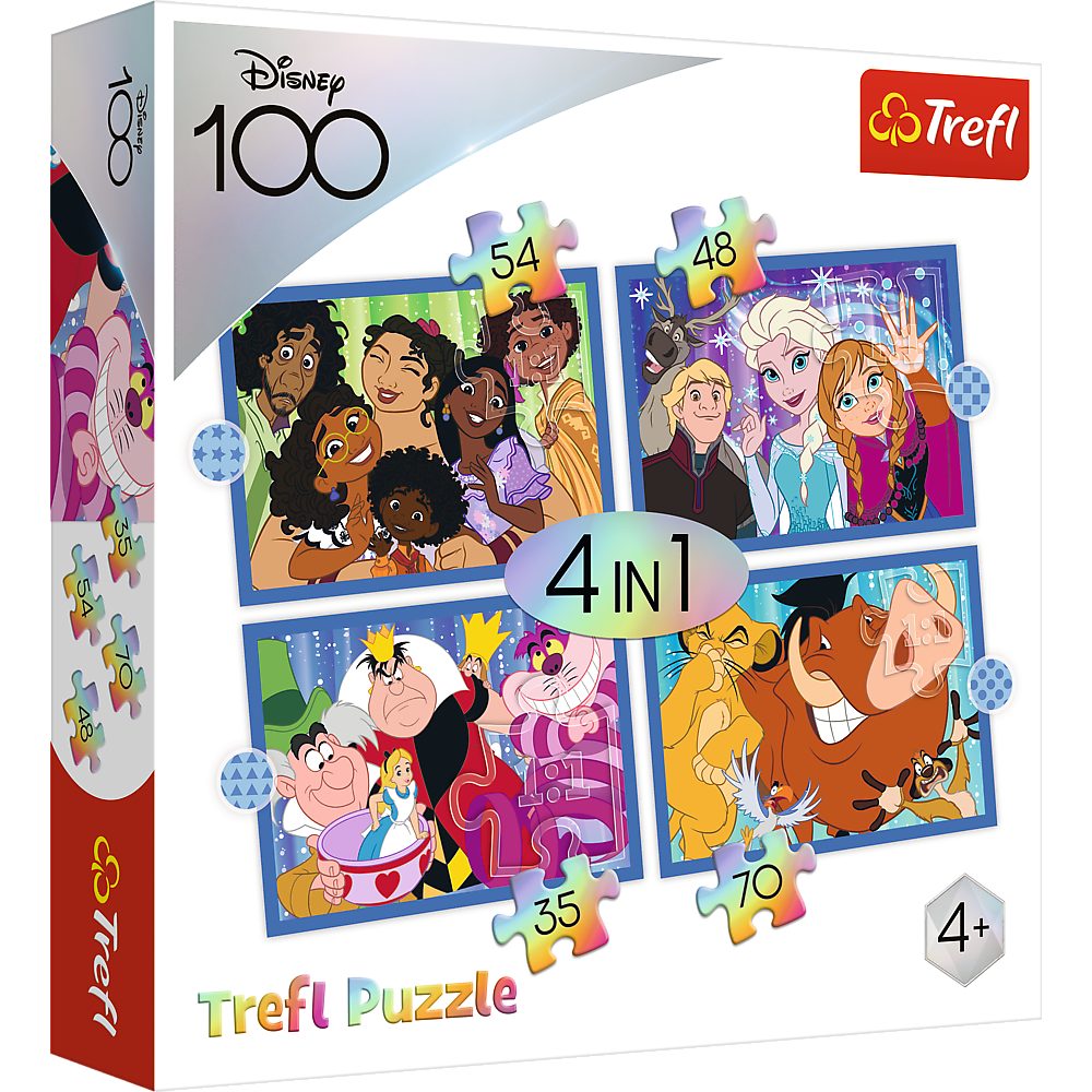 Trefl Puzzle Trefl 34618 Disney 100 Jahre Disneys lustige Welt, Puzzleteile