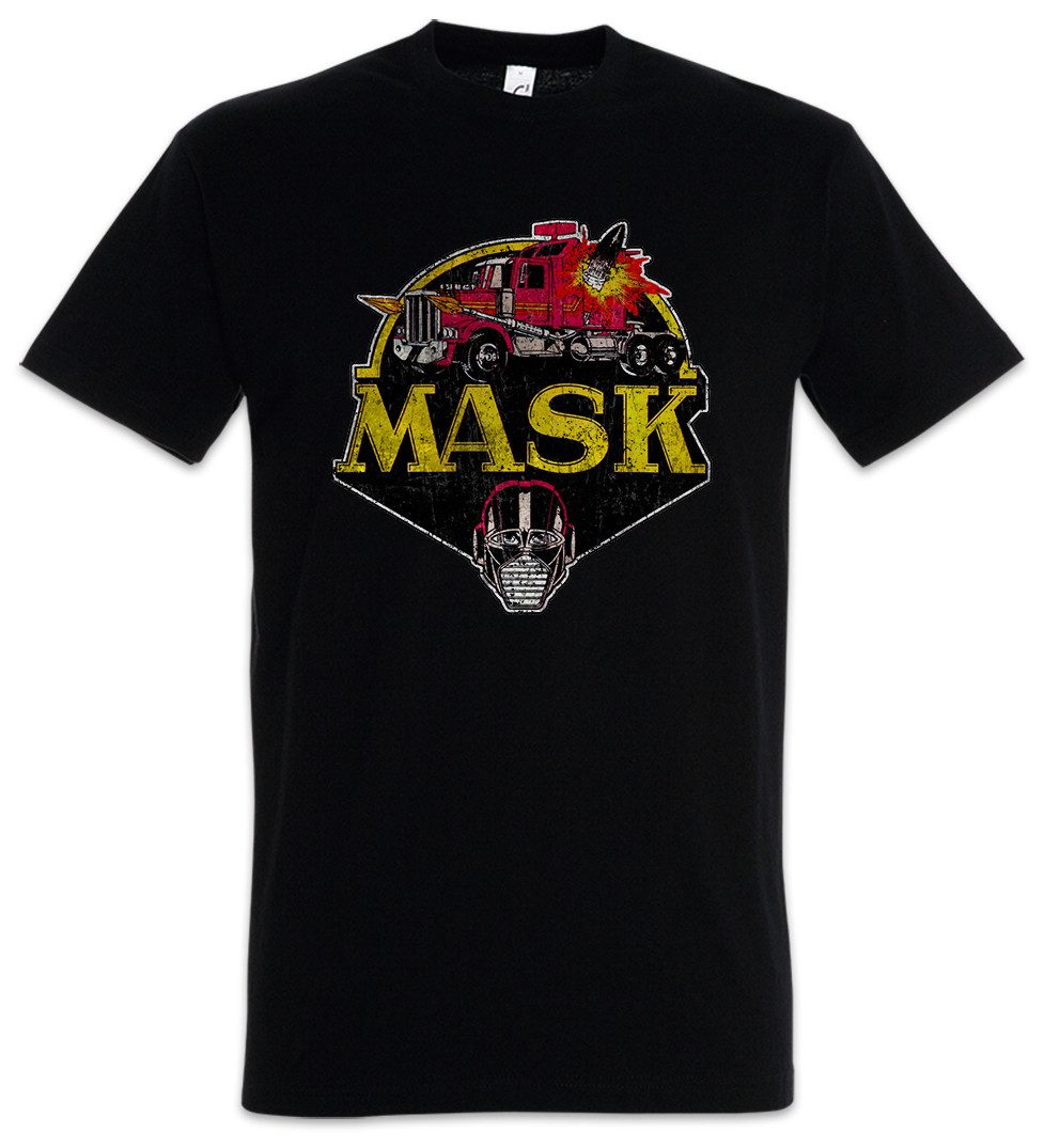 Urban Backwoods Print-Shirt Mask Vintage Logo Herren T-Shirt Venom Kult TV Cartoon Retro 80s Kult (1-tlg) Miles Mayhem Toys
