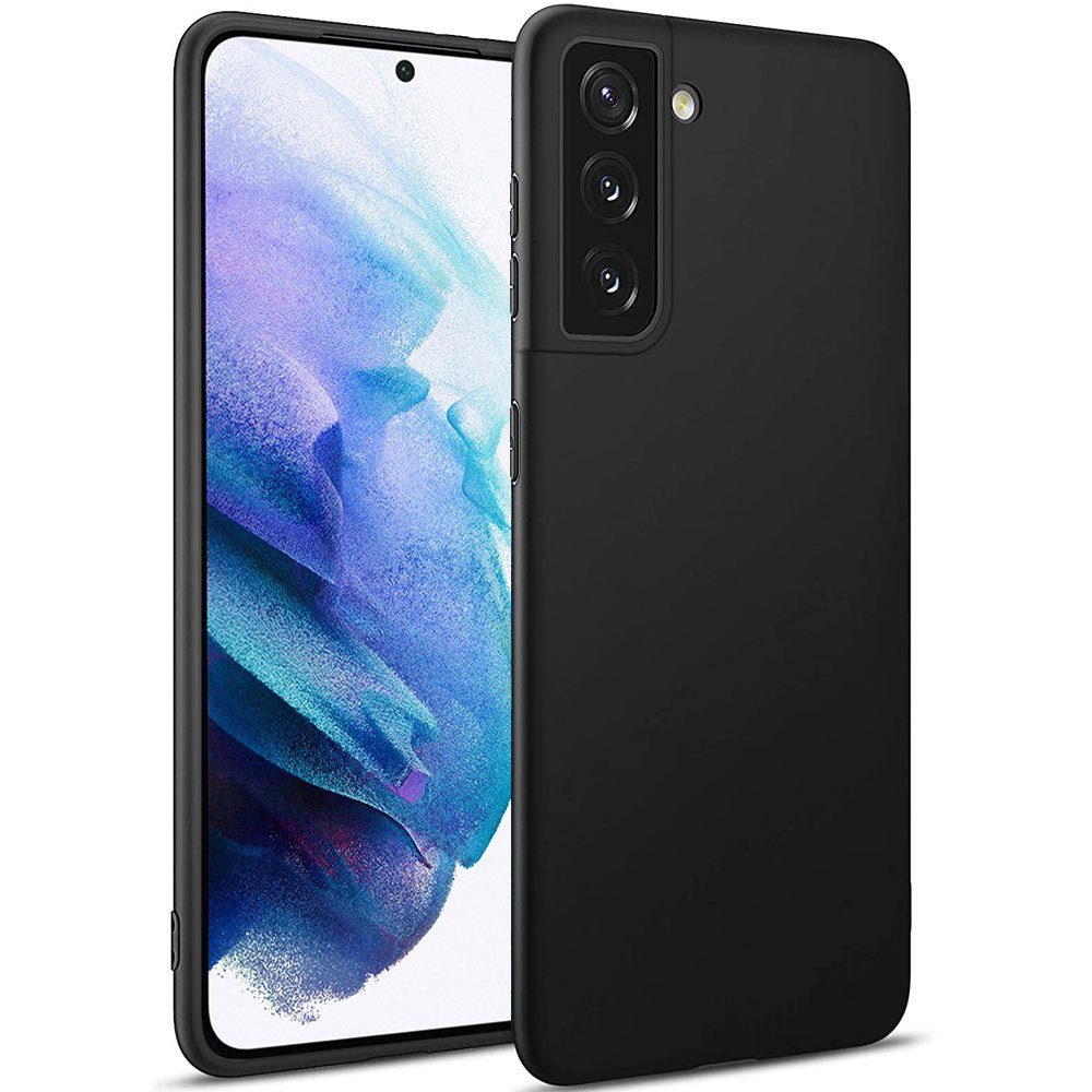 FITSU Handyhülle Ultra Slim Case für Samsung Galaxy S21 Plus Schwarz, Ultradünne Handyschale Slim Case Cover Schutzhülle mit Kameraschutz