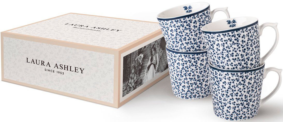 LAURA ASHLEY BLUEPRINT 320 COLLECTABLES Becher Becher Porzellan, ml 4 4-teilig, Floris