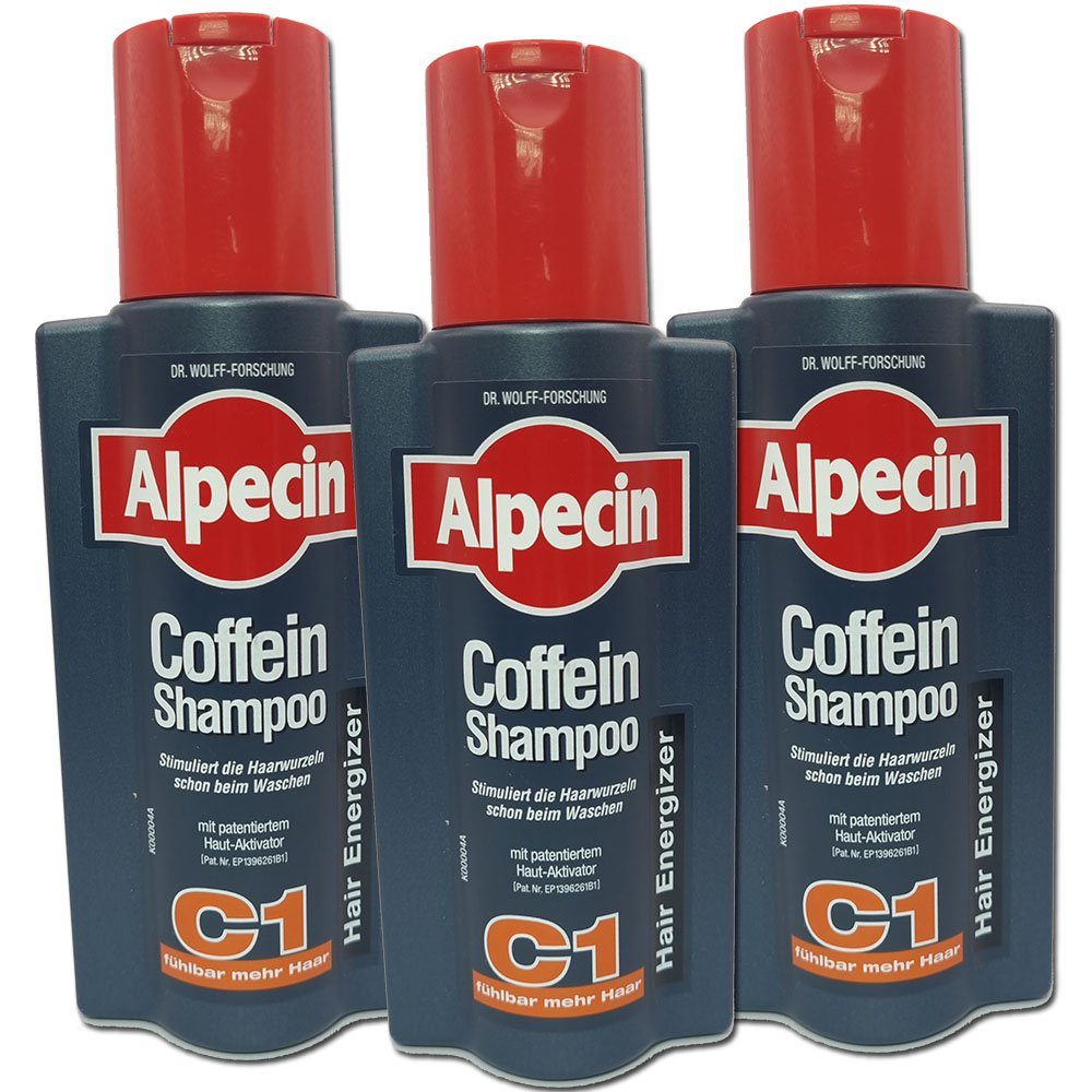 C1, 3-tlg. 3 x Shampoo Haarshampoo Alpecin Coffein 250ml,