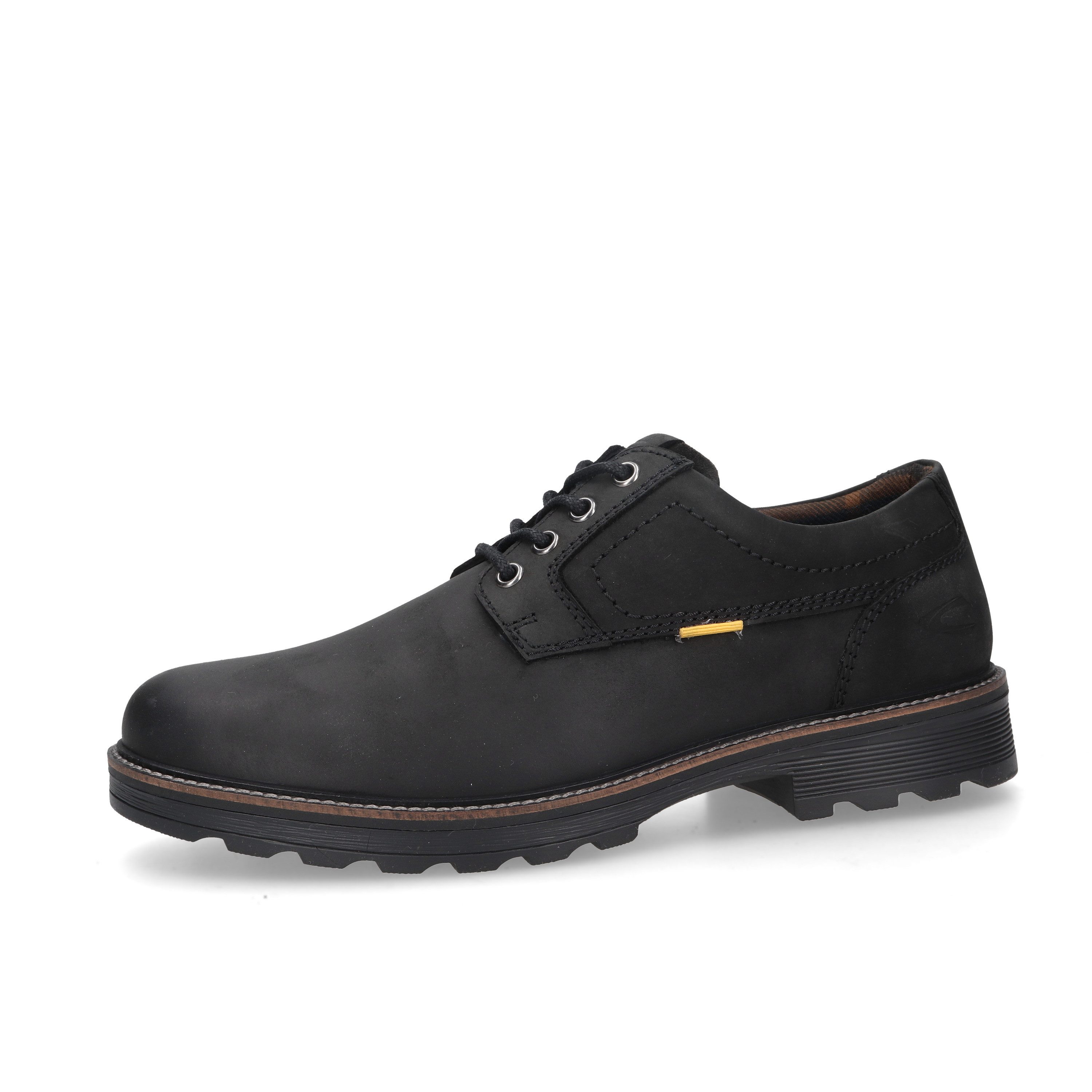 camel active LOW CUT Tumbled Nubuk SCHWARZ Schnürschuh