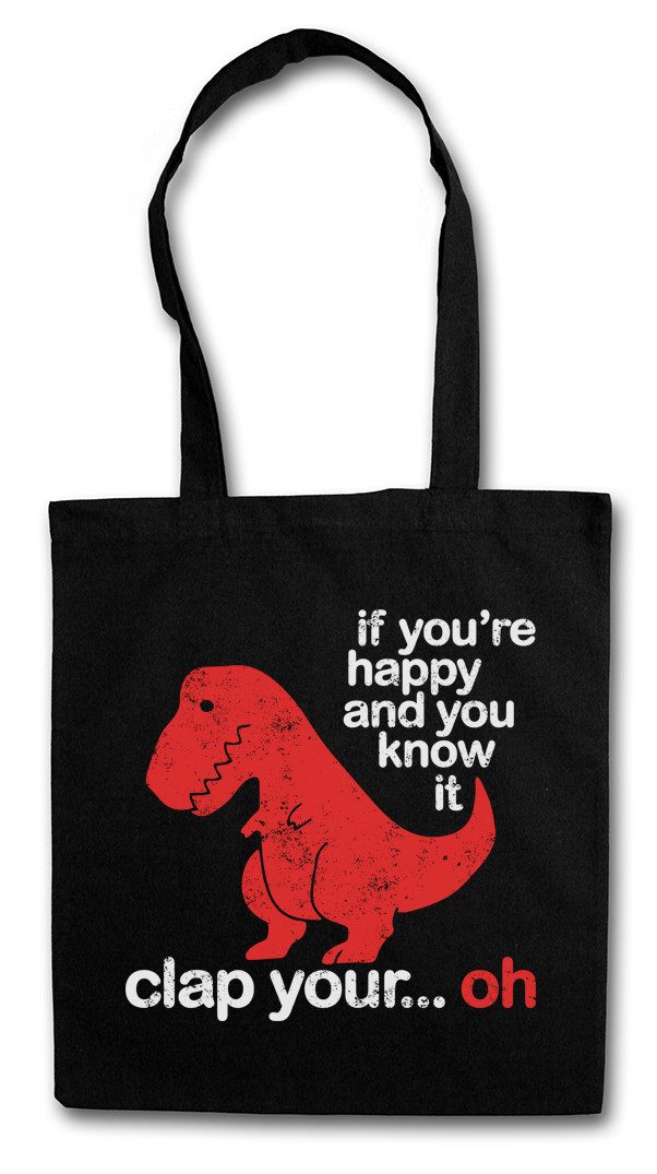Beuteltasche Rex Clap Stofftasche Dinosaurier Dinosaur Tyrannosaurus T-Rex Clap