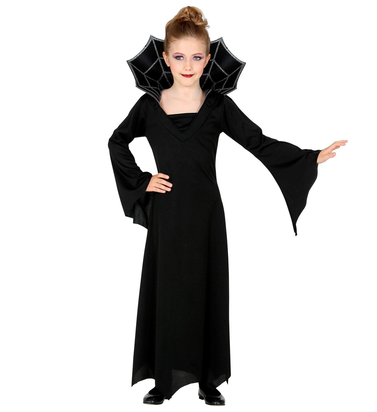 Widmann S.r.l. Hexen-Kostüm Kostüm Kid Vampirin (Kleid, Kragen)