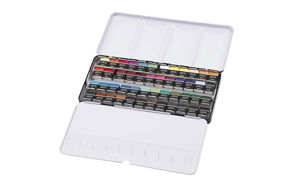 creativ company Aquarellstifte Art Aqua Aquarellfarben-Set, 48-teilig, (48er Set, 48-tlg), Hochpigmentierte Aquarellfarbe
