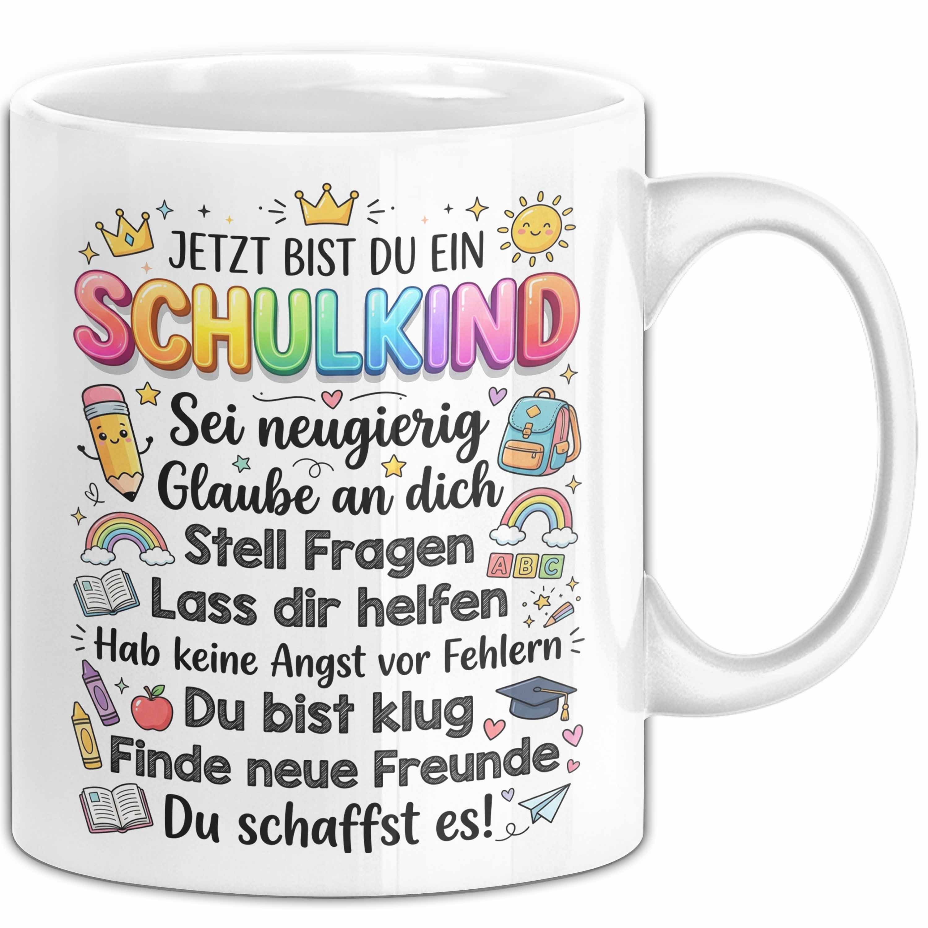 Trendation Tasse Einschulung Tasse Geschenk Jetzt Bist Du Ein Schulkind Geschenkidee Ge, Keramik