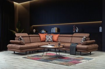 Villa Möbel Ecksofa Energy, 1, Quality Made in Turkey- Pflegeleichter Mikrofaserstoff