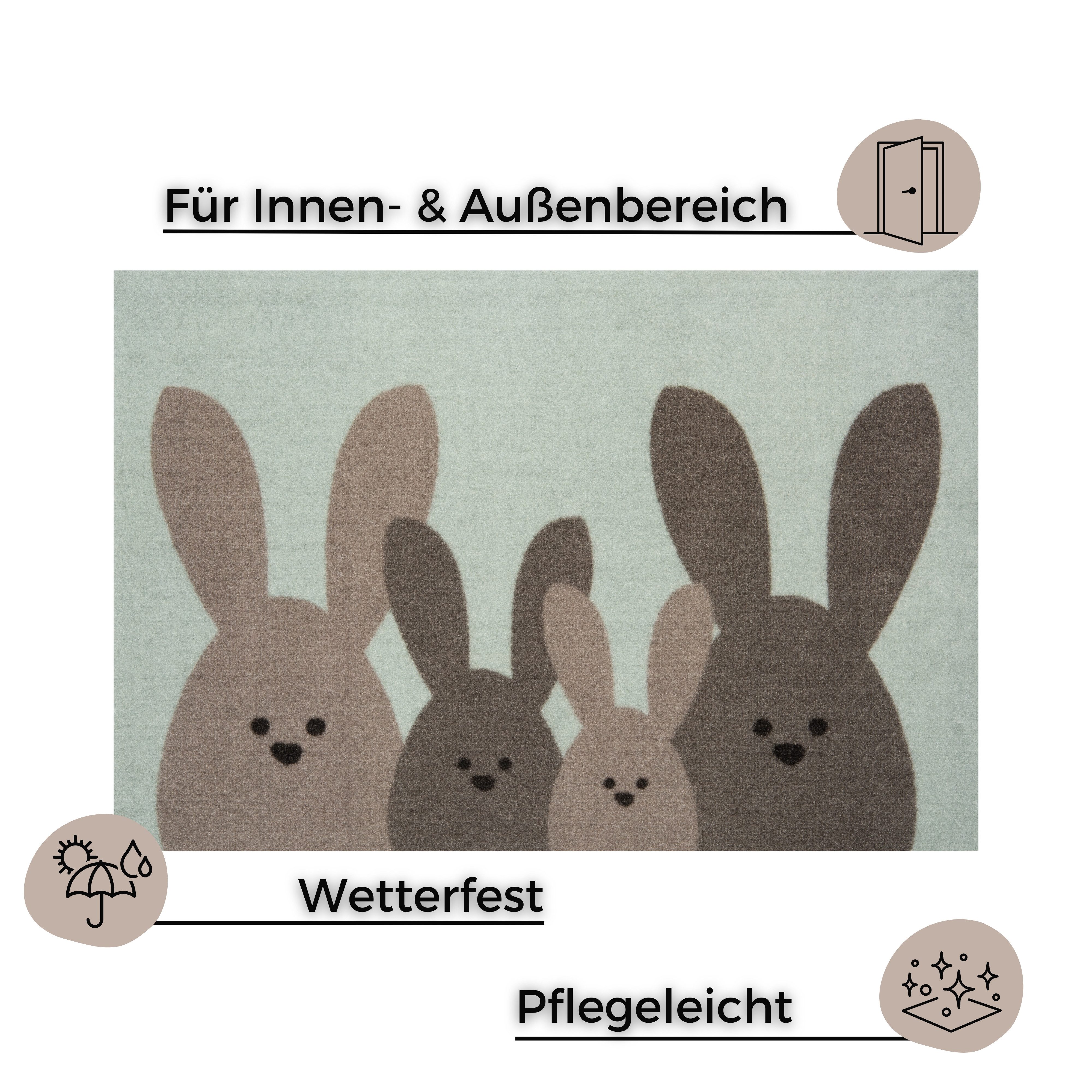 HANSE Home Fußmatte Bunny Family, Türmatte, günstig online kaufen