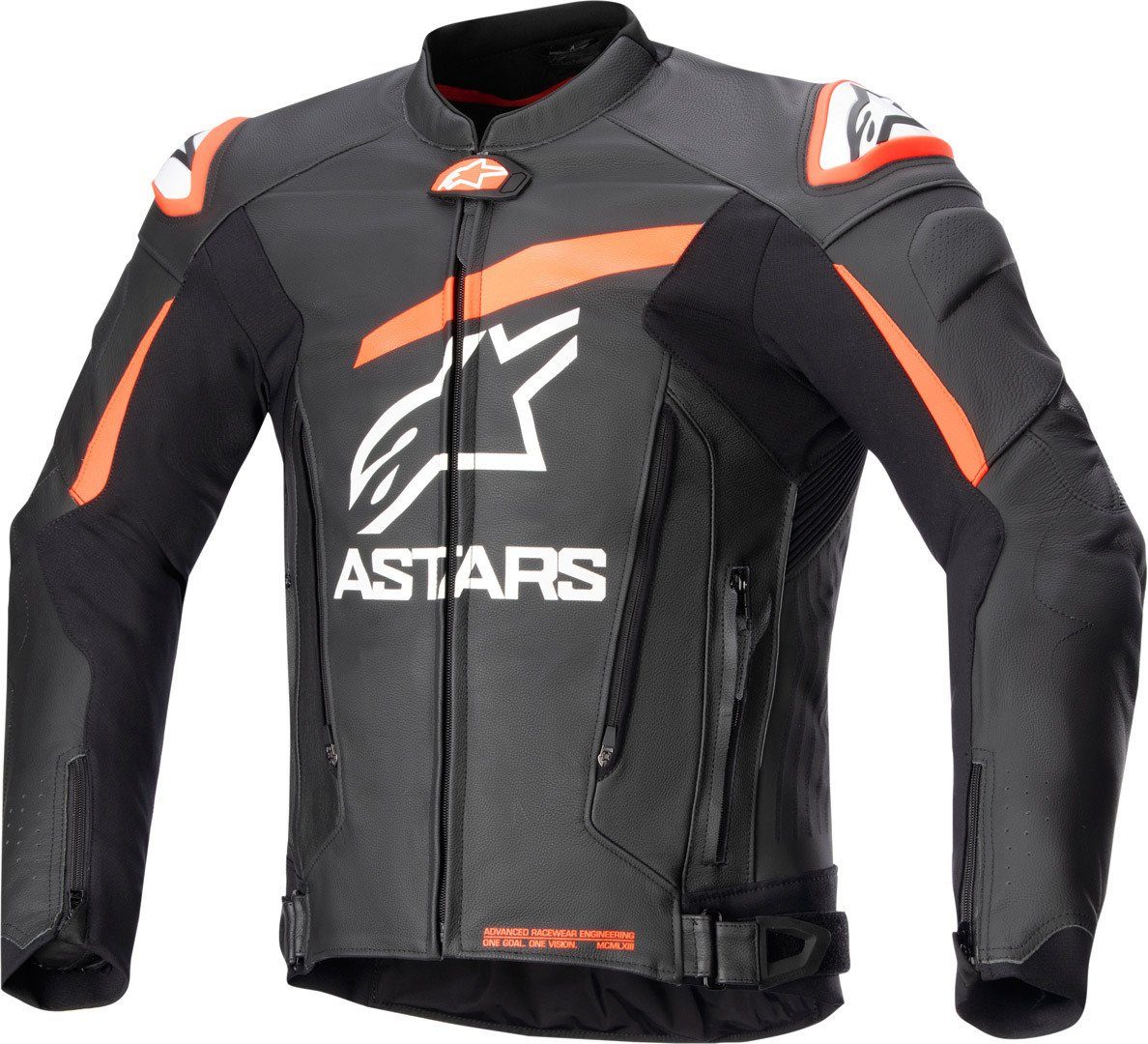 Motorrad V4 Plus GP Lederjacke Black/Red/White Motorradjacke Alpinestars