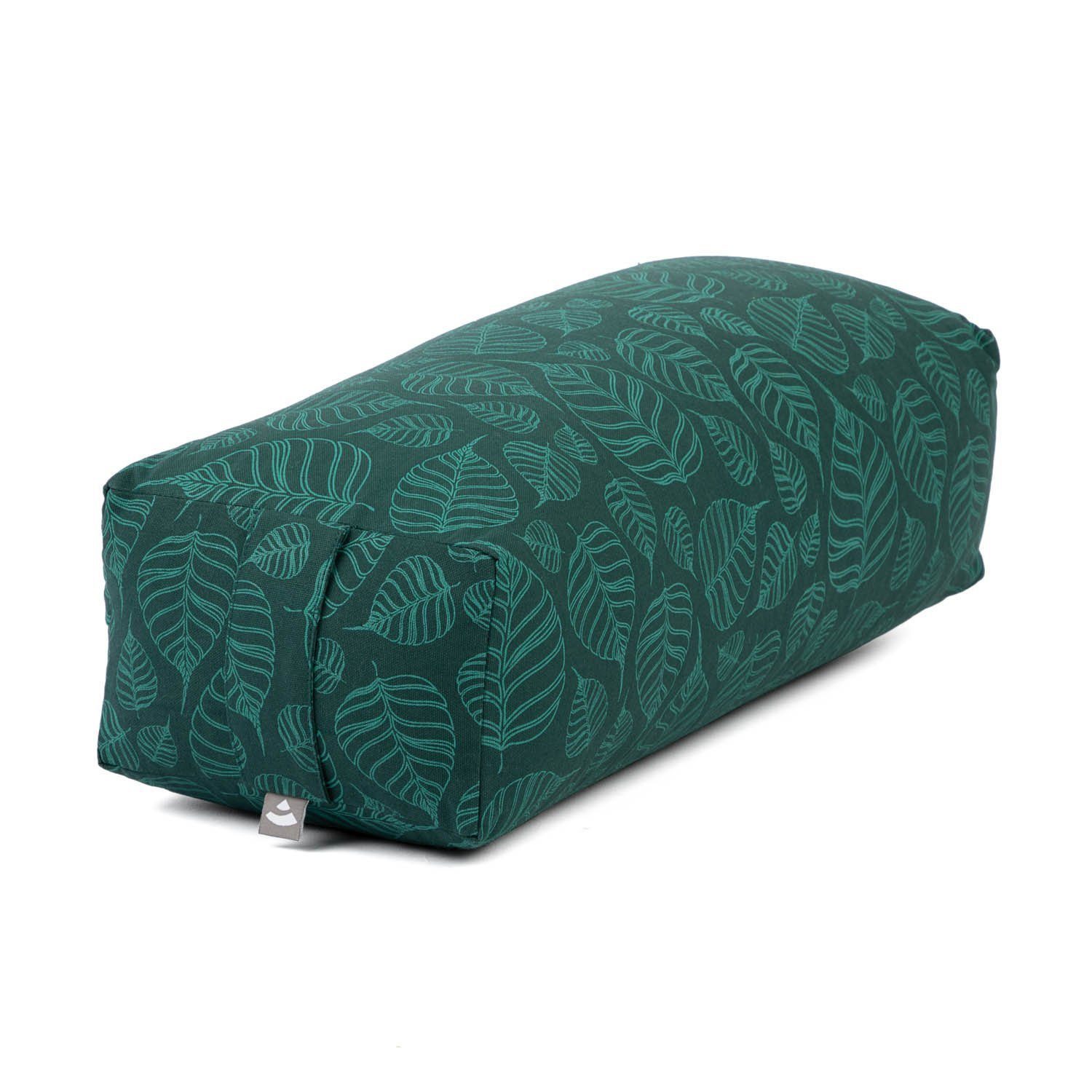 Yoga Bolster SALAMBA Bolster gemustert, 60x25x17cm Bodhi Leaves, deepgreen, Kapok