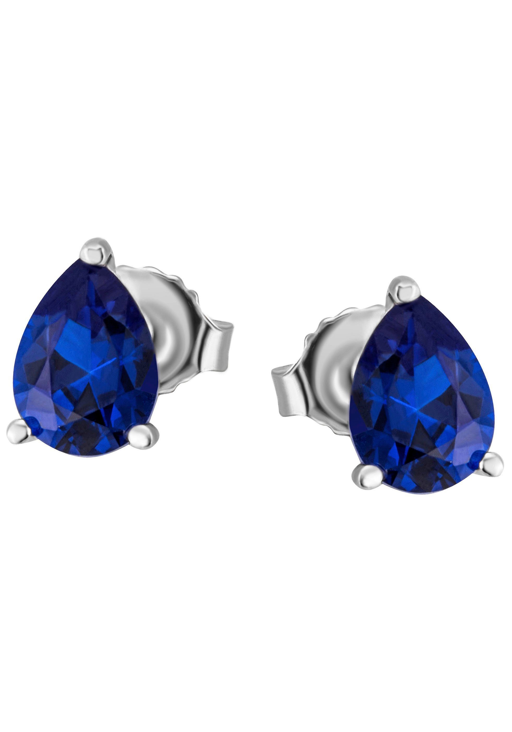 Paar Ohrstecker Schmuck Geschenk Silber 925 Ohrschmuck blau