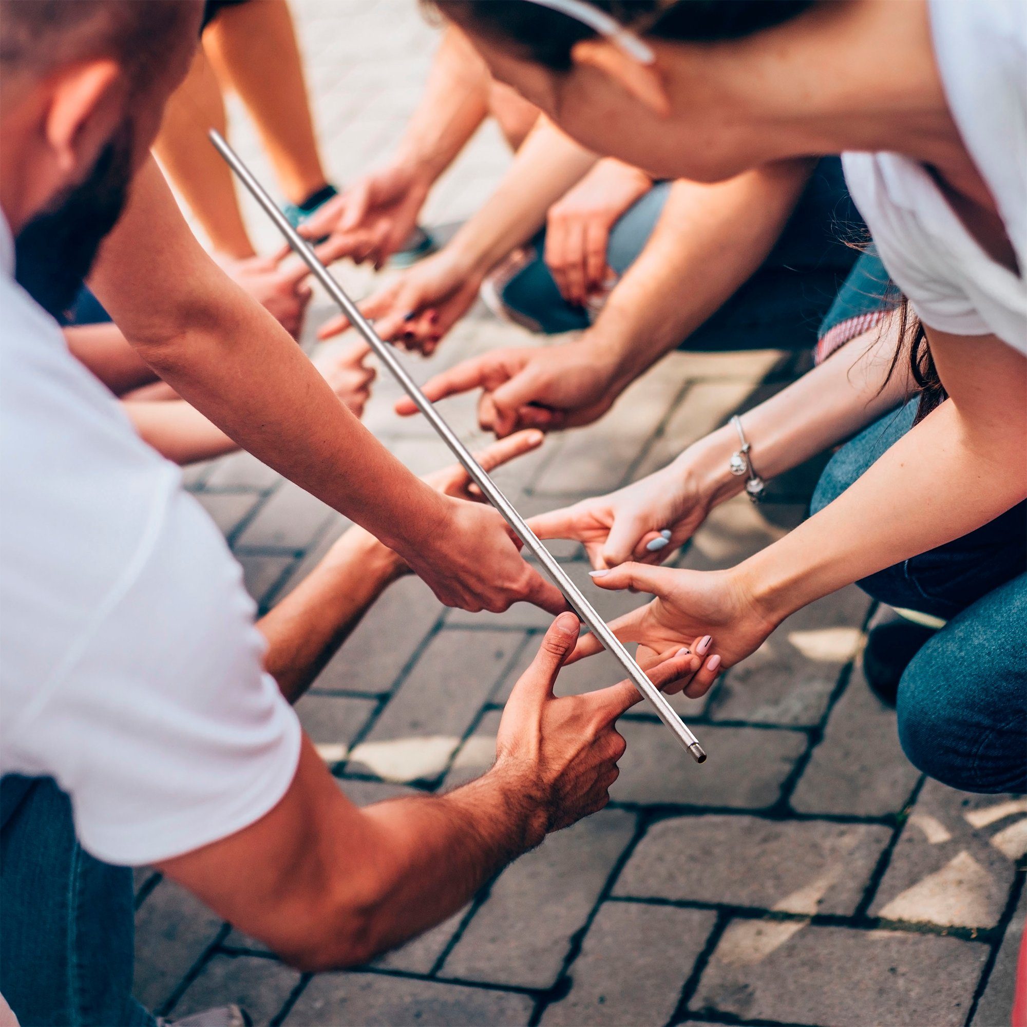 ideen.kollektiv Lernspielzeug Zauberstab aus leichtem Aluminium Magischer Stab Helium Stick, Teambuilding-Tool Kommunikationsübung Kooperationsspiel