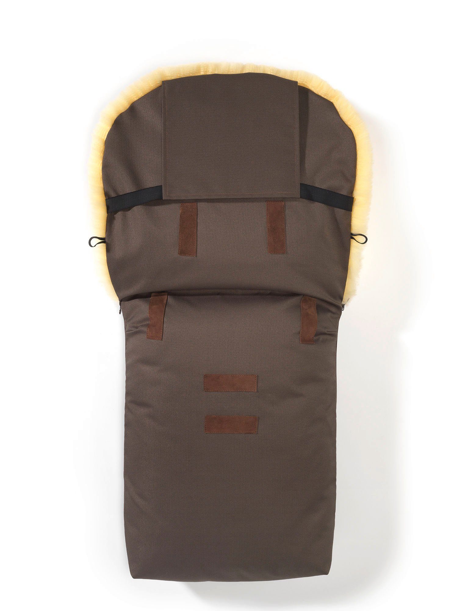 Hofbrucker seit 1948 Fußsack Hofbrucker Lammfell-Fußsack Putzi für Kinderwagen und Buggy, warmer Winterfußsack mit echtem Lammfell wasserabweisend und windabweisend Oberteil abnehmbar Made in Germany