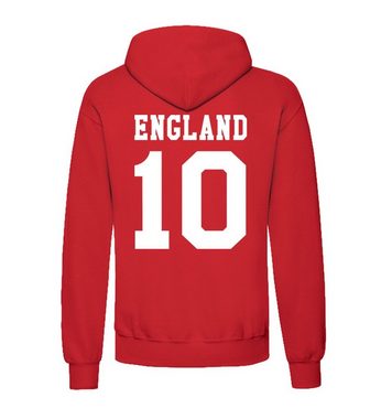 Youth Designz Kapuzenpullover England Herren Hoodie Pullover im Fußball Trikot Look mit trendigem Frontprint