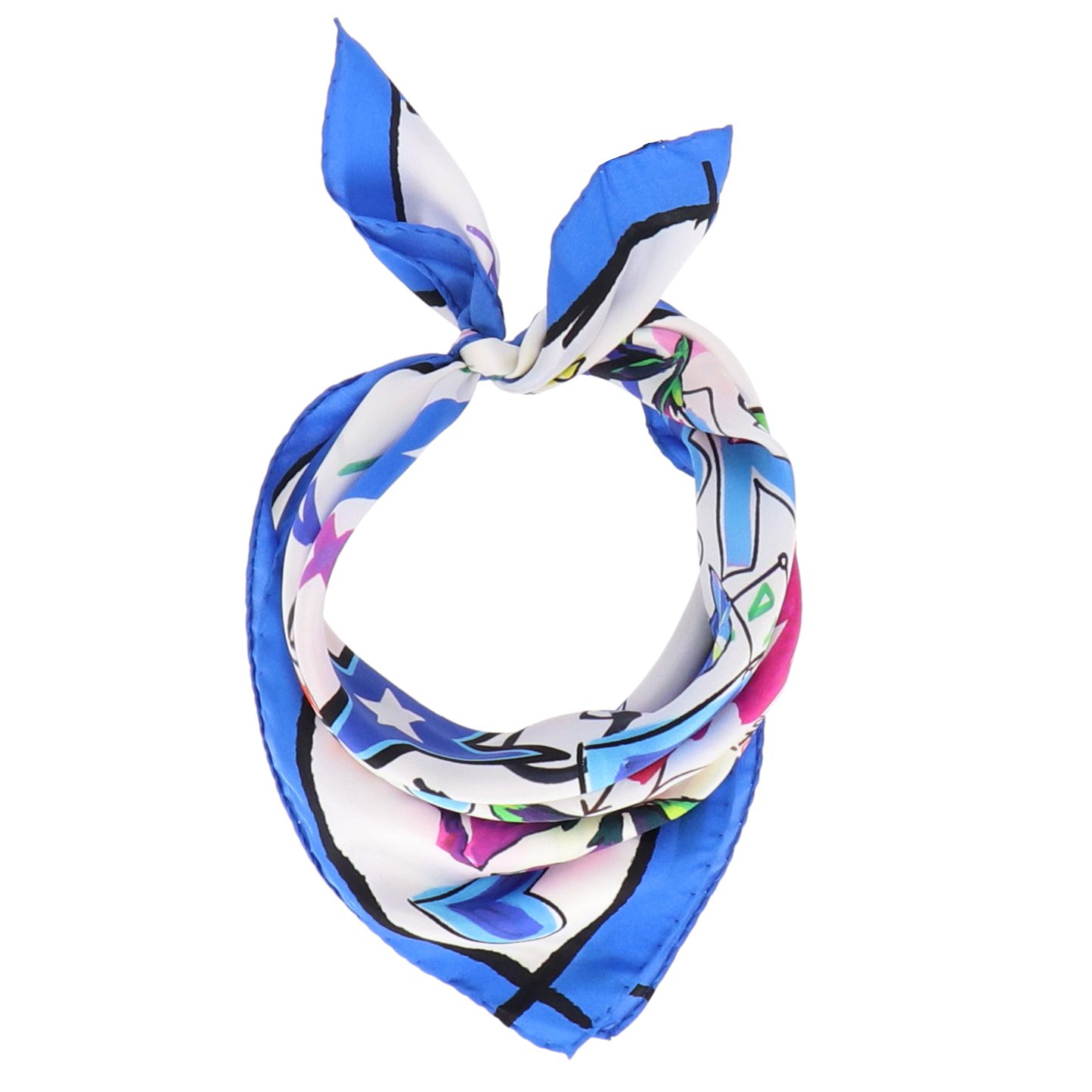 halsüberkopf Accessoires Modetuch Tuch Graffiti, reine Seide!