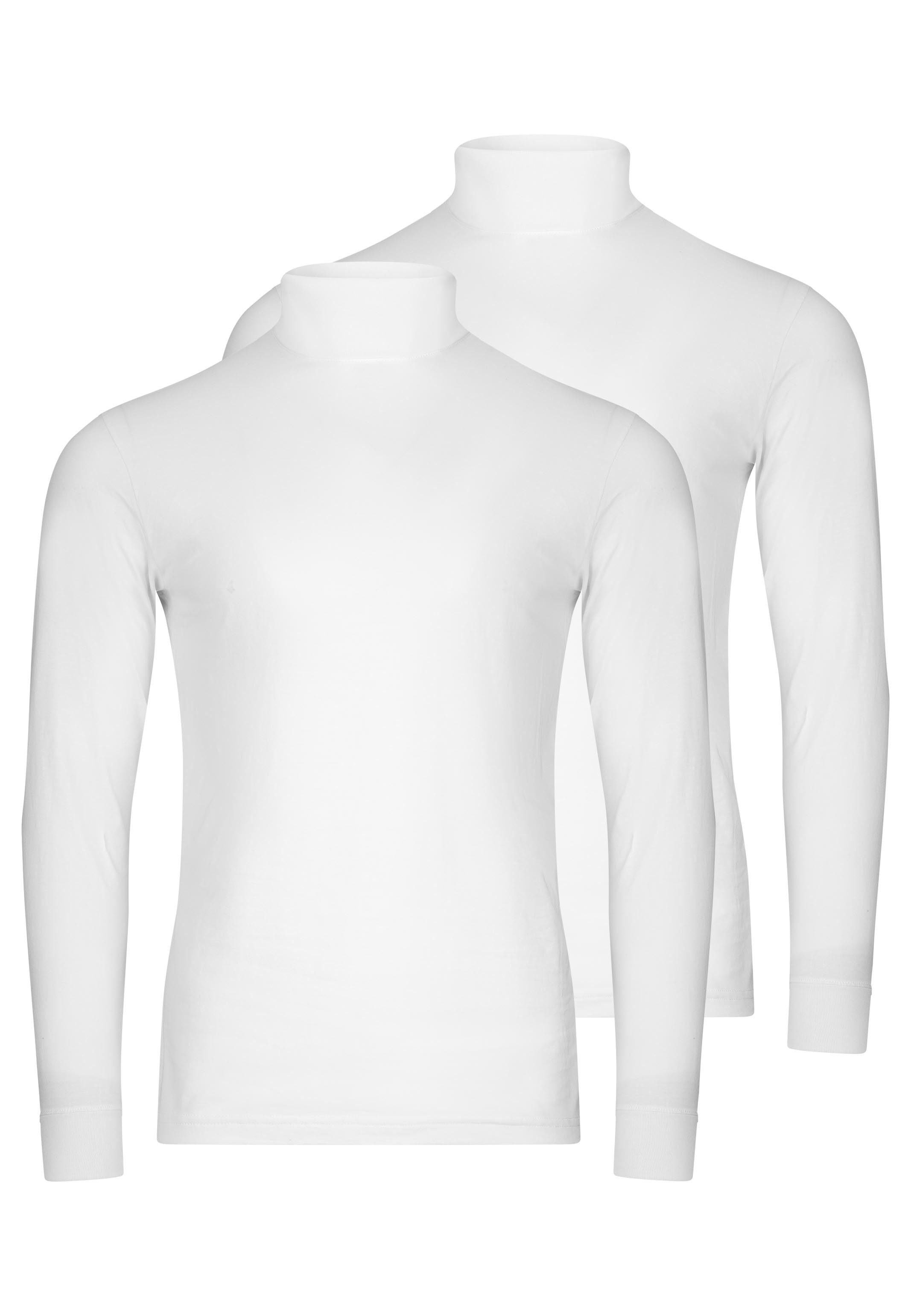 RAGMAN Langarmshirt 2er Pack Basic (Spar-Set, 2-tlg) Rollkragenshirt - Baumwolle - Atmungsaktiv