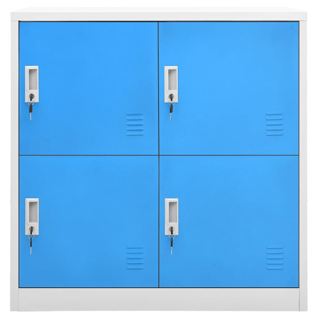vidaXL Fächerschrank Schließfachschränke 2 Stk. Hellgrau günstig online kaufen
