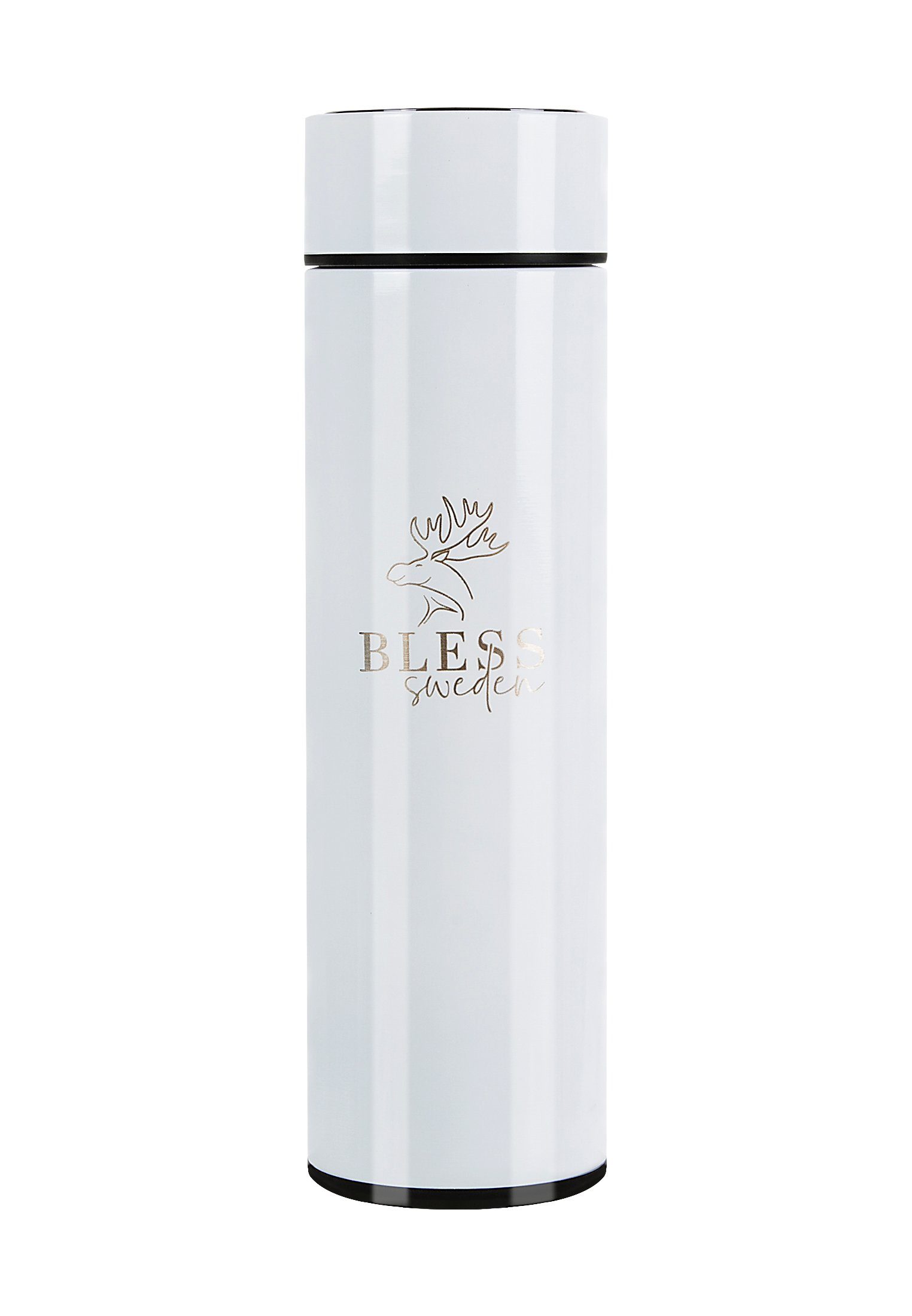 BLESS Sweden Trinkflasche Smart Bottle Trinkflasche 500 ml LED-Temperaturanzeige White