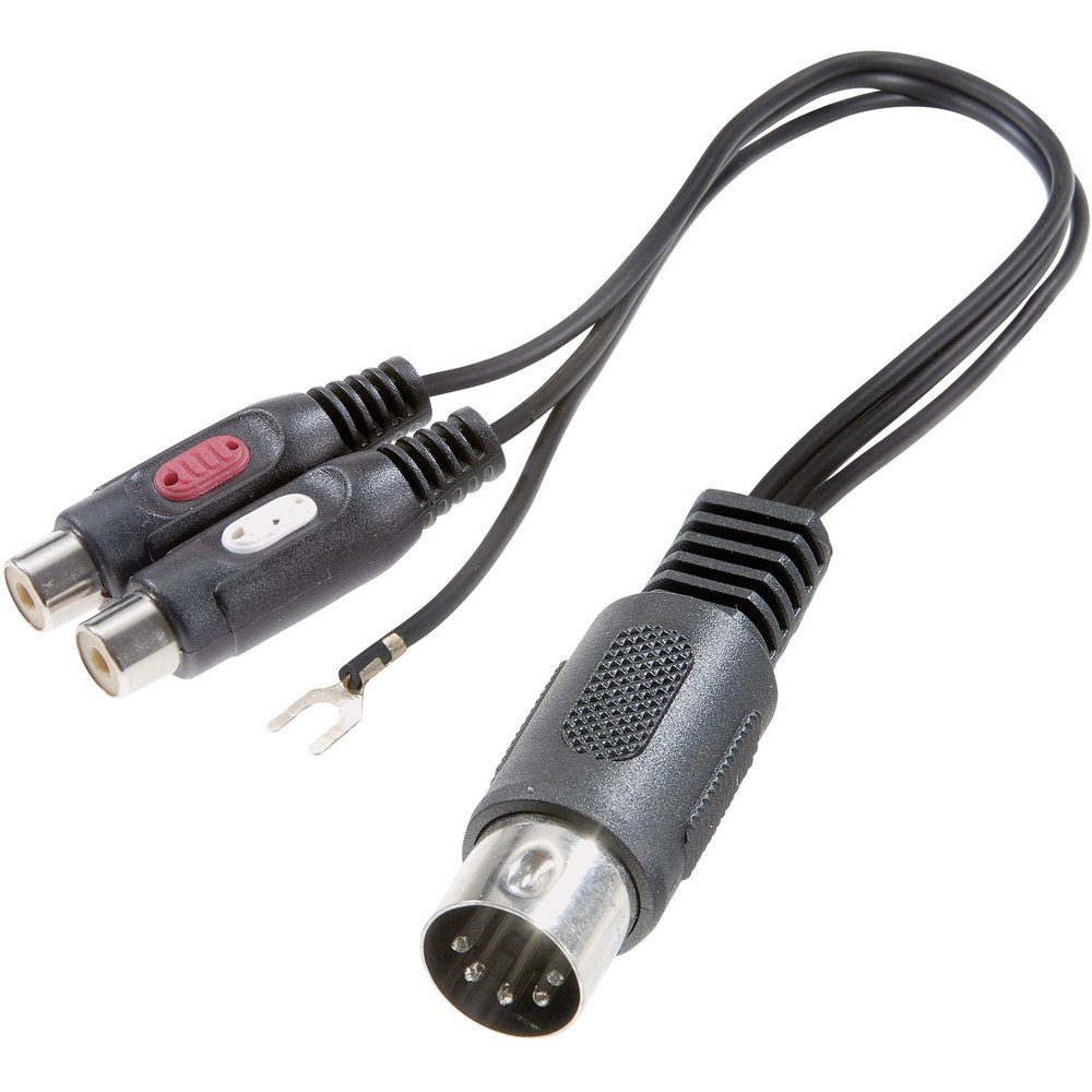 SpeaKa Professional SP-7870284 Cinch / DIN-Anschluss Audio Y-Adapter Audio-Adapter