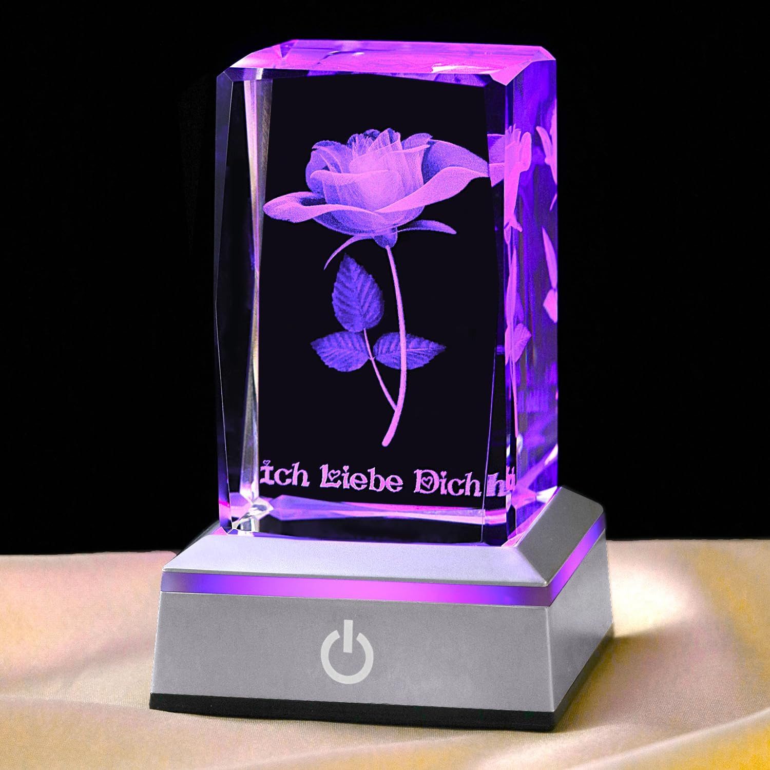 FELIXLEO LED Dekolicht Kristallkugel Nachtlicht LED Touch-Multicolor USB Laser Geschenk