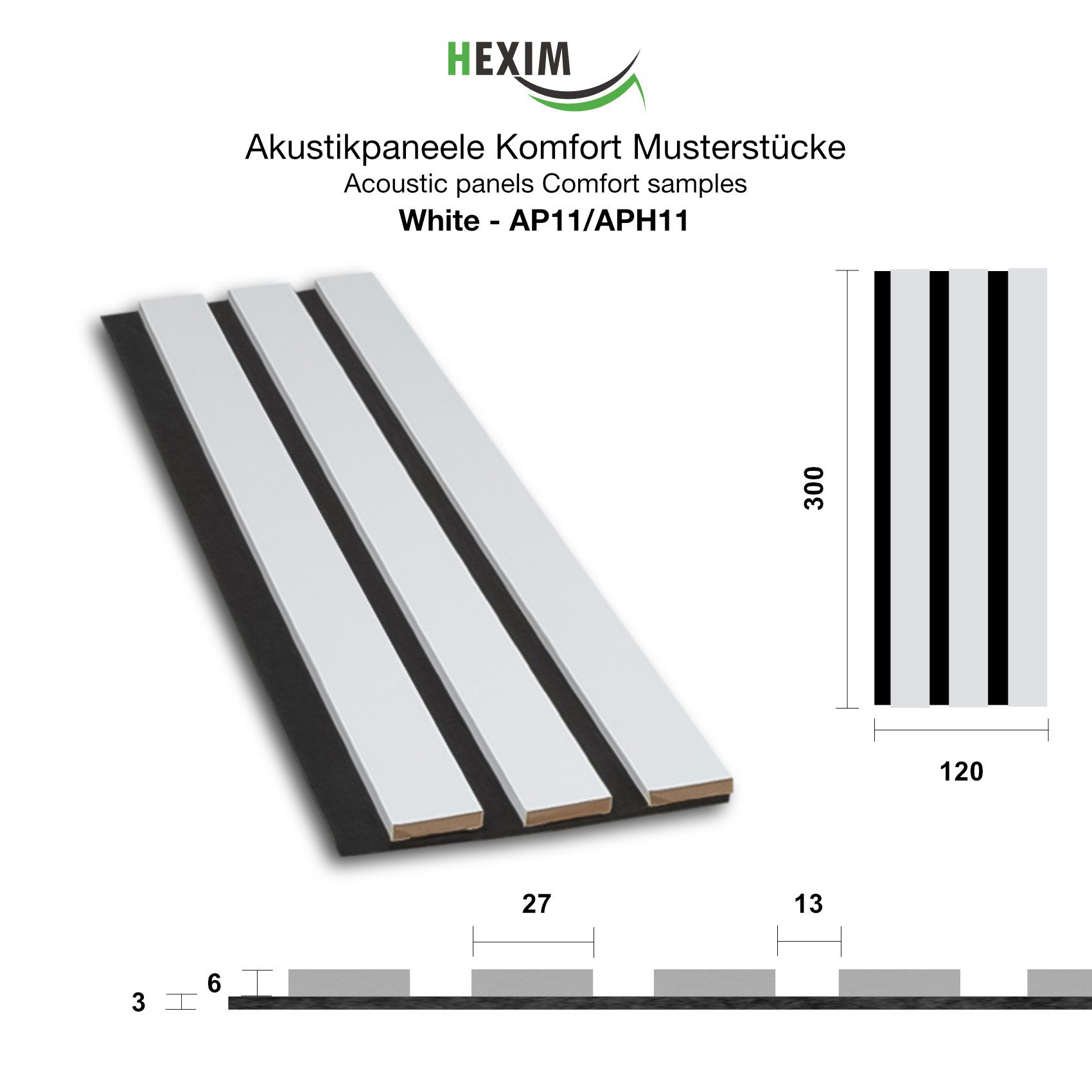 Hexim Wanddekoobjekt White (Akustikpaneele Musterstück - günstig online kaufen