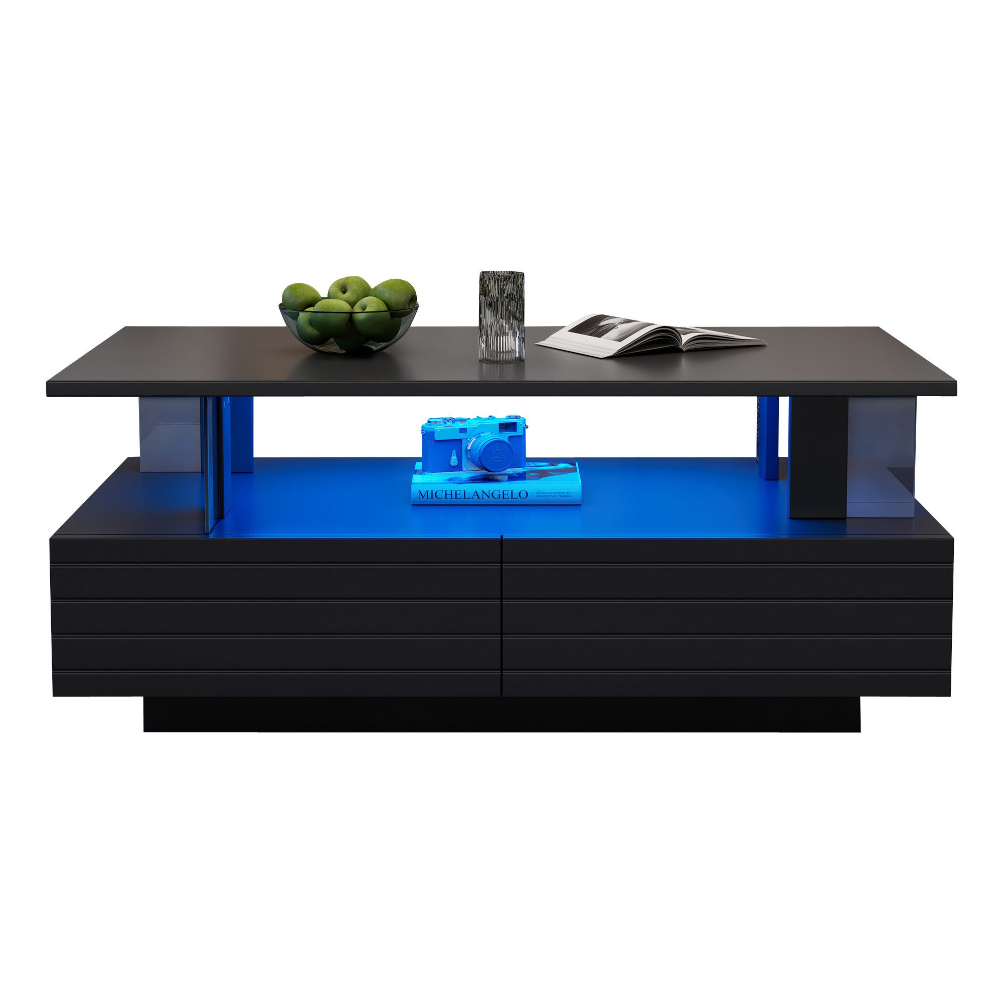 XDOVET Couchtisch Moderner Acryl-LED-Couchtisch wohnzimmertisch Breite günstig online kaufen