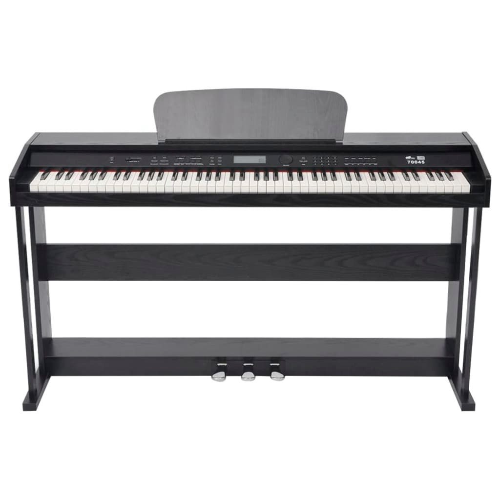 vidaXL Klavier Digitalpiano mit 88 Tasten und Pedalen Schwarz Melaminplatte (88-St)
