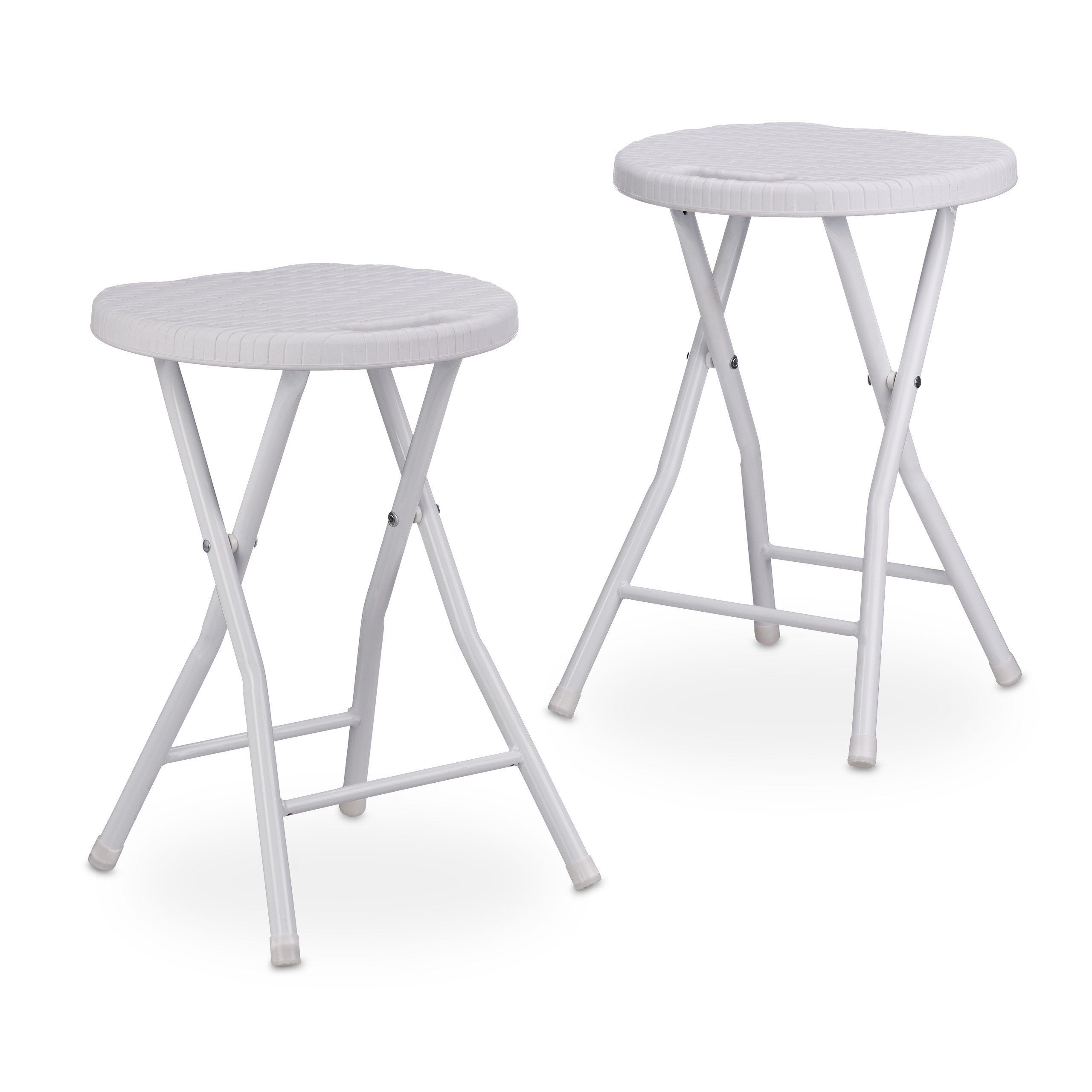 relaxdays Sitzhocker Klapphocker BASTIAN, Weiß günstig online kaufen