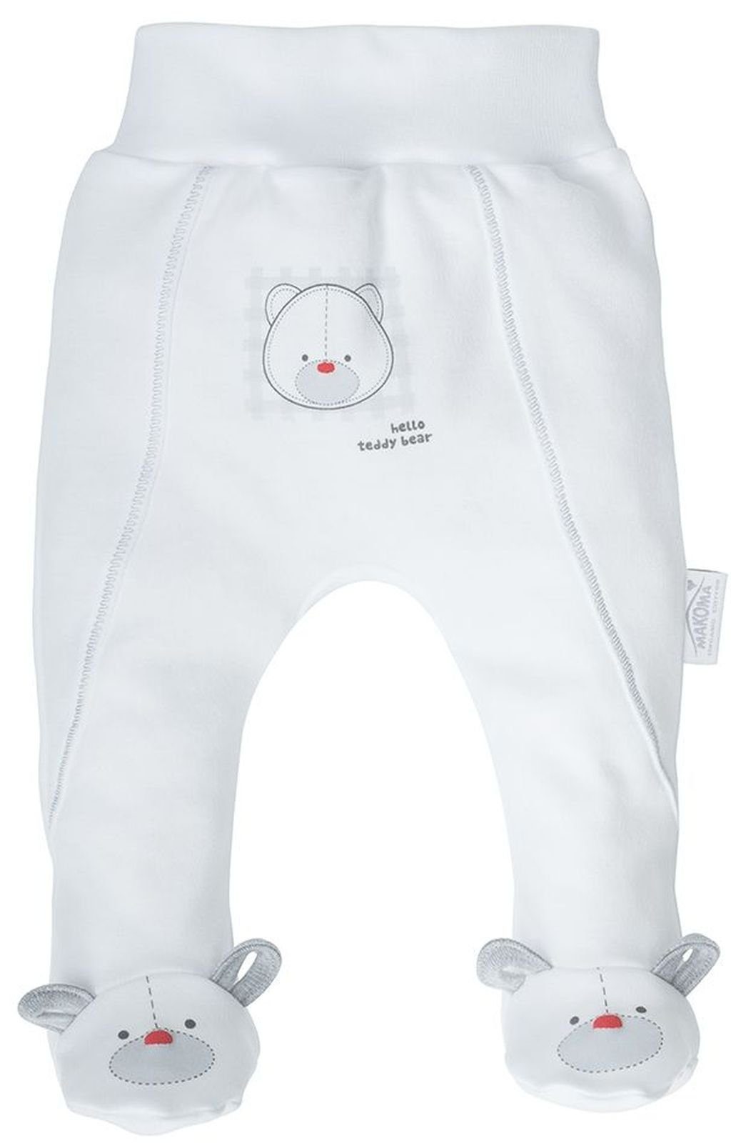 2-tlg., Shirt, unisex (Set, Organic Baby White Hose mit Fuß 100% 2-tlg) Wickeljacke, Erstausstattungspaket Makoma Baumwolle