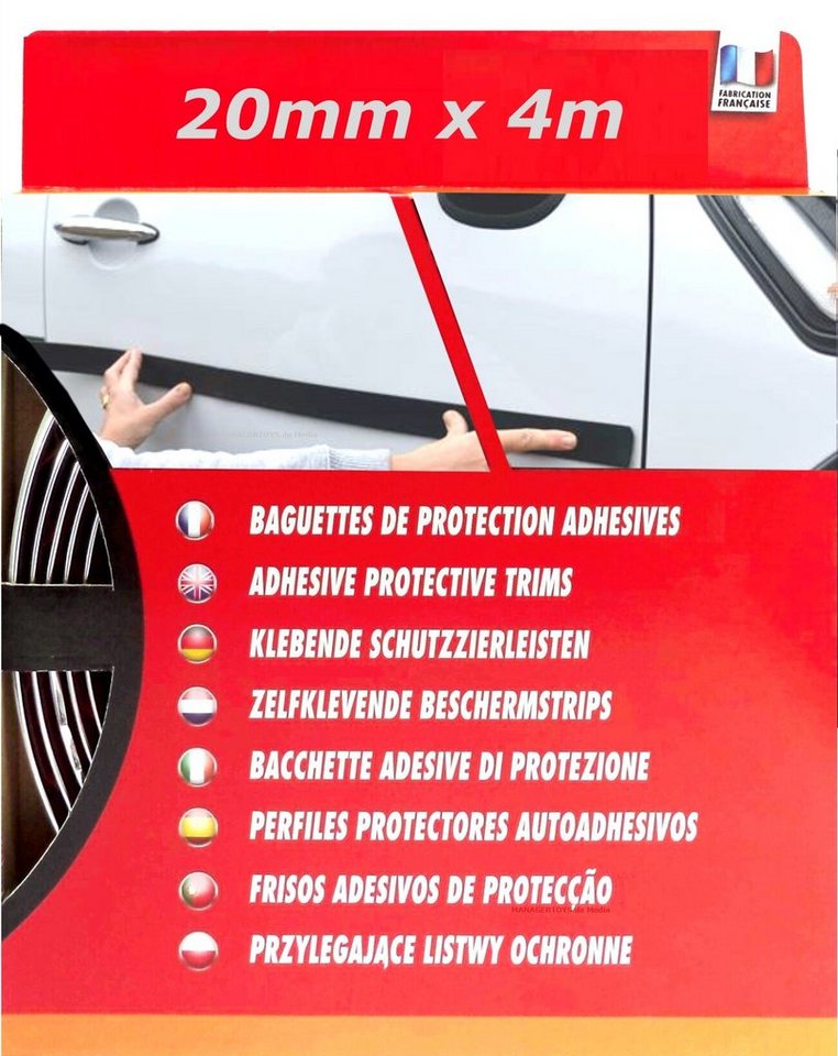 HR-IMOTION Zierleisten-Aufkleber Auto Kantenschutz 48 x U-PROFIL