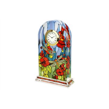 Goebel Tischuhr Uhr Tiffany "Libelle" Stiluhr Glas 18,50cm