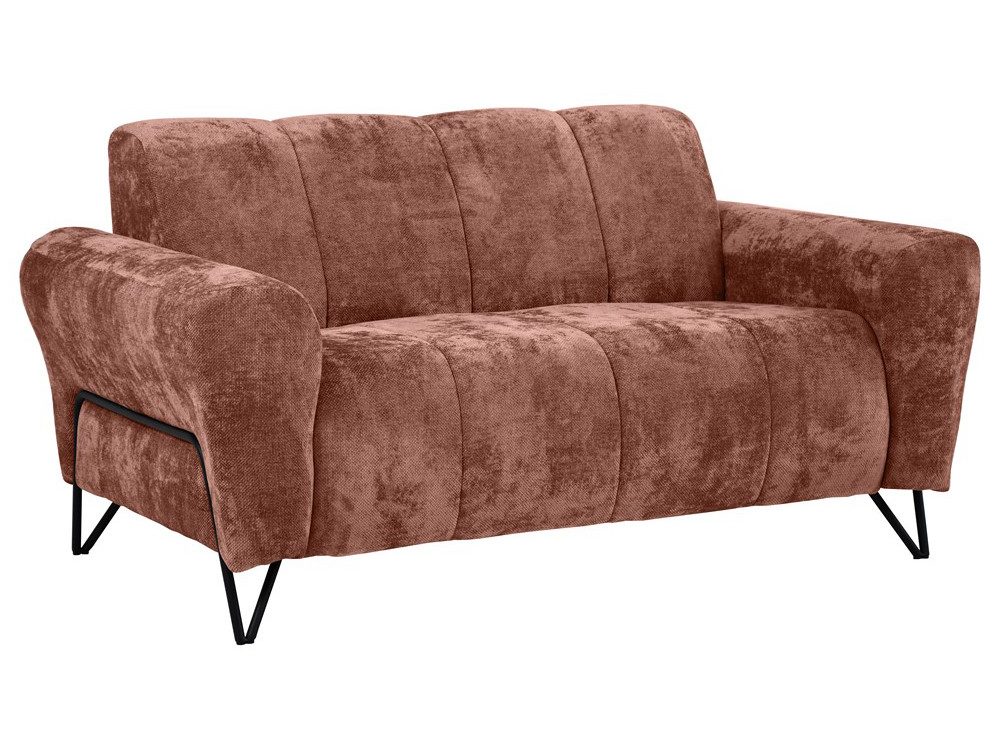 Beautysofa Sofa mit Metallbeine in Schwarz VOLARE, 2-Sitzer, viele Farbvarianten, ohne Schlaffunktion