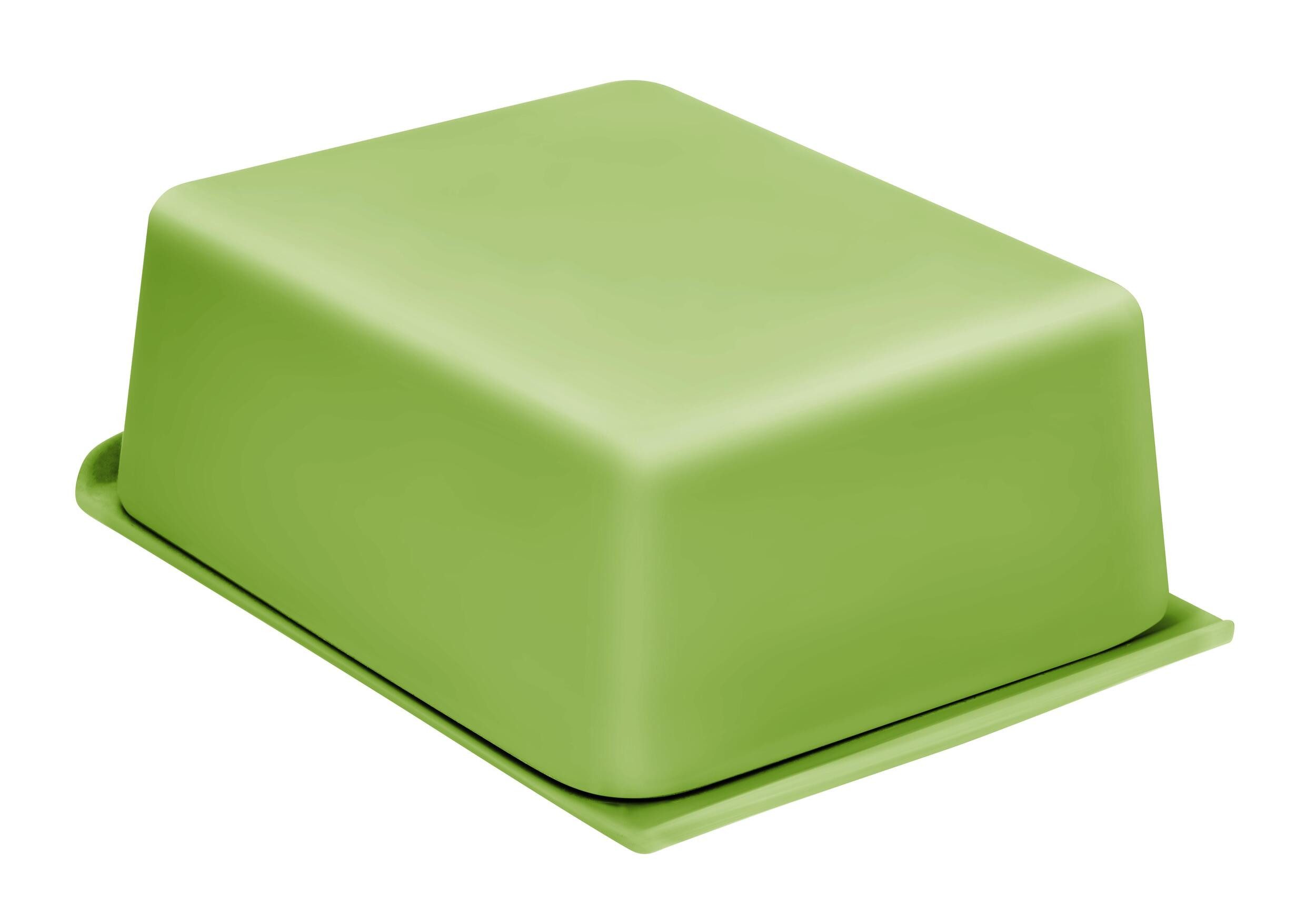 Magu Butterdose Butterdose Natur-Design, Polymer aus Mineralien, pflanzl. Wachsen/Ölen, Glucose, Farbstoff, spülmaschinengeeignet, lebensmittelecht