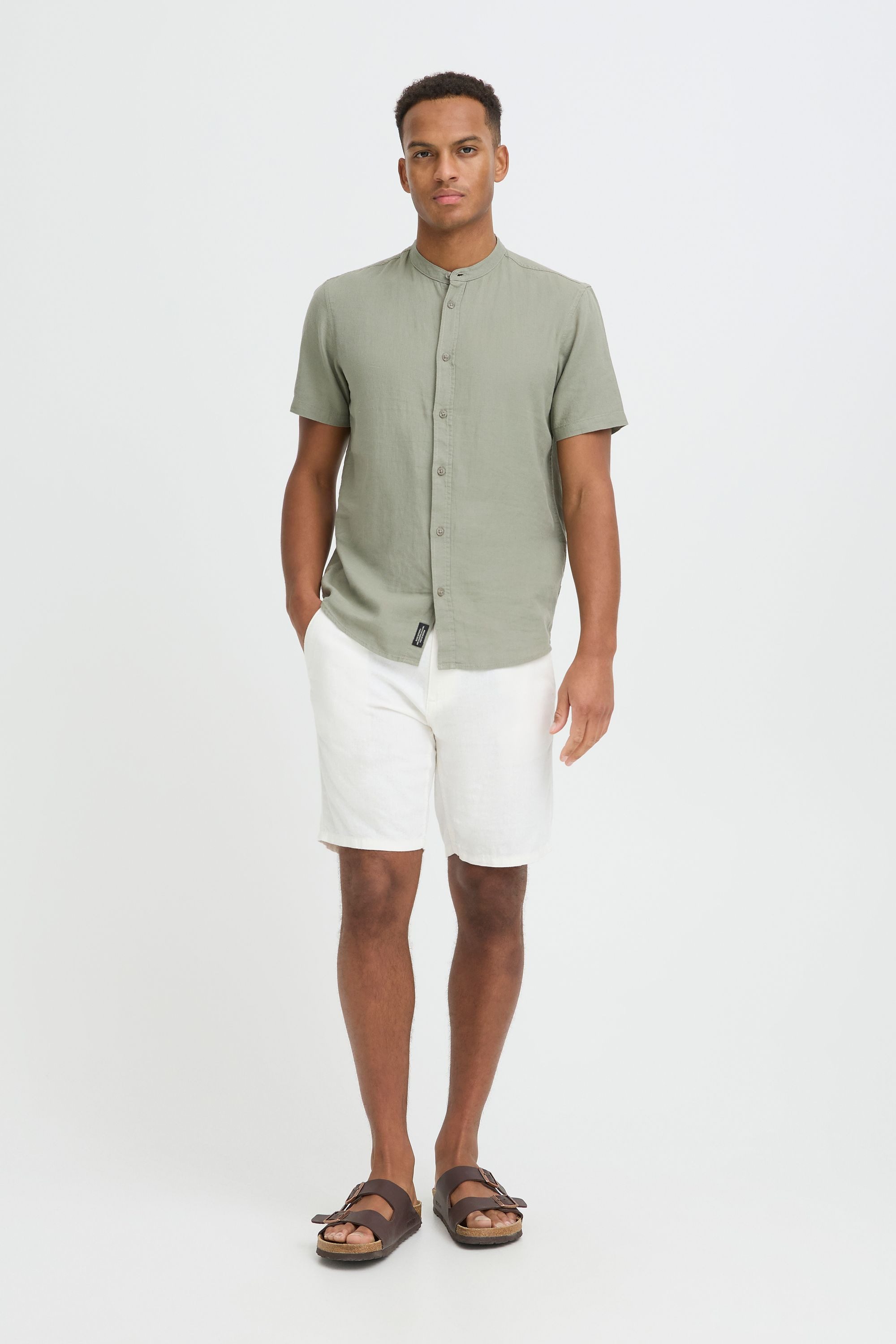 Blend Leinenhose BHLikat Basic Chino Shorts mit Taschen
