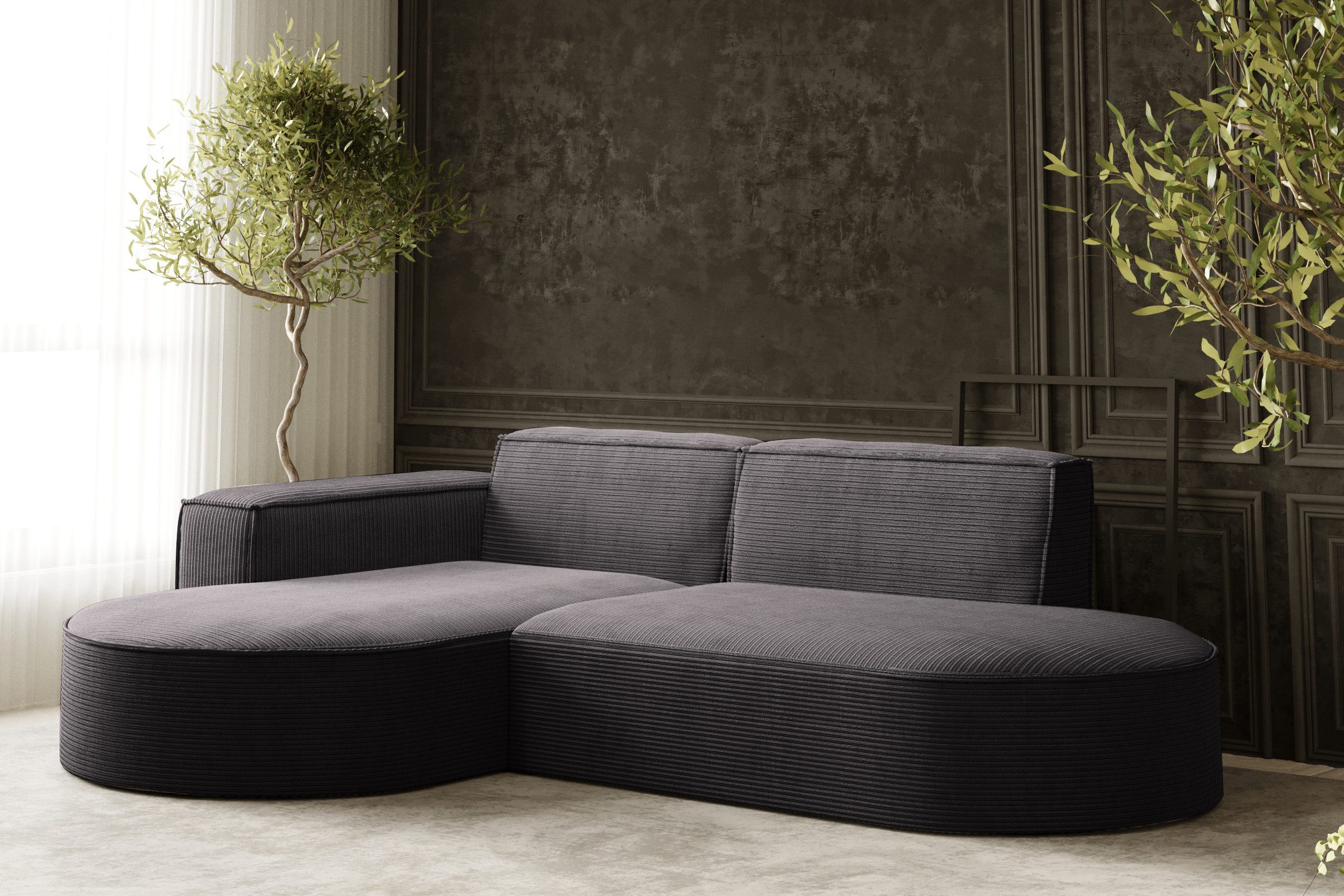 Kaiser Möbel Ecksofa Designer MODENA STUDIO L stoff Cord, Verita,Boucle, Ec günstig online kaufen
