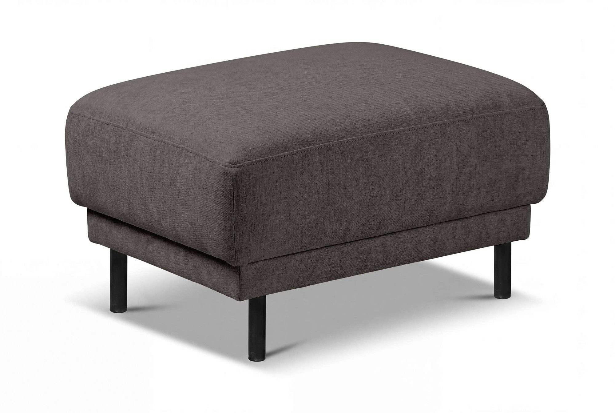 OTTO home Polsterhocker Sveeva, 73x57 cm, schwarze Metallfüße, langlebiger Webstoff, viele Farben zur Auswahl