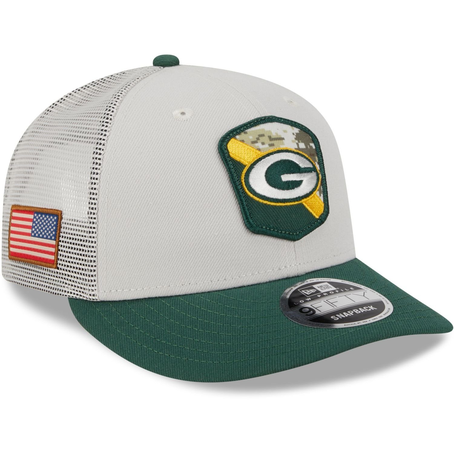 NFL Bay Snap Service Green Low 9Fifty Packers Cap New to Snapback Profile Era Salute