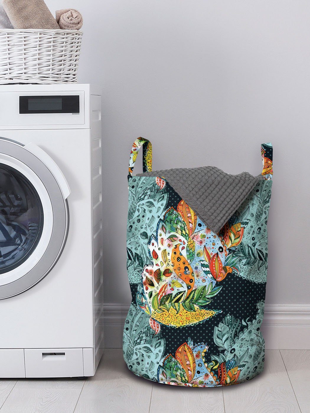 Abakuhaus Griffen Wäschesäckchen Kordelzugverschluss Art-Motive mit Paisley Wäschekorb für Waschsalons, Orientalische