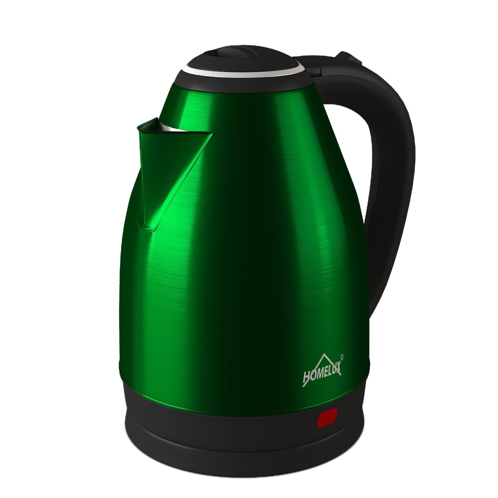 BPA-freier Heißwasserboiler, für Trockengehschutz, Abschaltautomatik 1.8 Geeignet l, und Edelstahl Grün Kaffee, Wasserkocher Tee Schnelldurchlauferhitzer, HOMELUX W, 1500,00