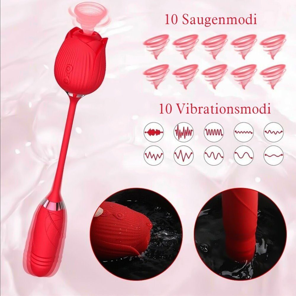 Sie und für Vibrator (Klitoris-Sauger/Vibrator), Zunge Dildo Klitoris-Stimulator G-punkt Rose, lecken LOVONLIVE Vibratoren klitoris