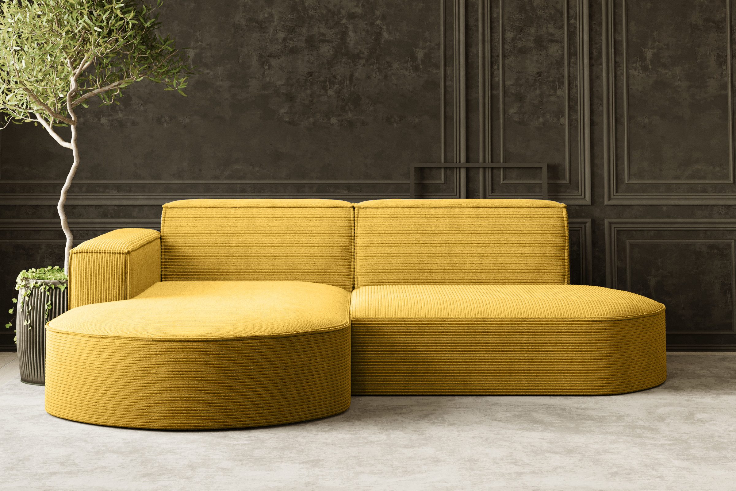 Kaiser Möbel Ecksofa Designer MODENA STUDIO L stoff Cord, Verita,Boucle, Ec günstig online kaufen