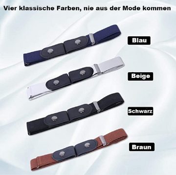 COOL-i ® Taillengürtel 4 Stücke Elastischer Gürtel,Ohne Schnalle Gürtel