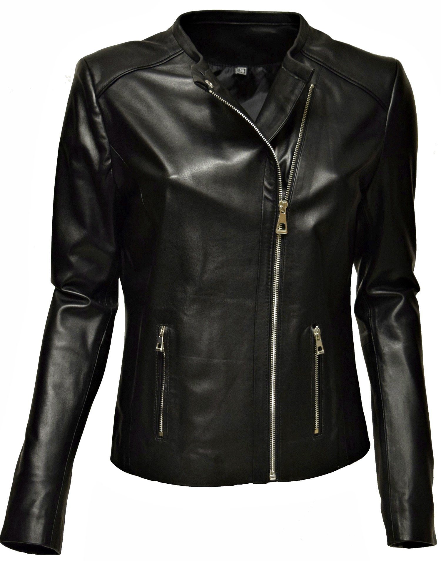 Zimmert Leather Lederjacke Milka Kragenlos günstig online kaufen