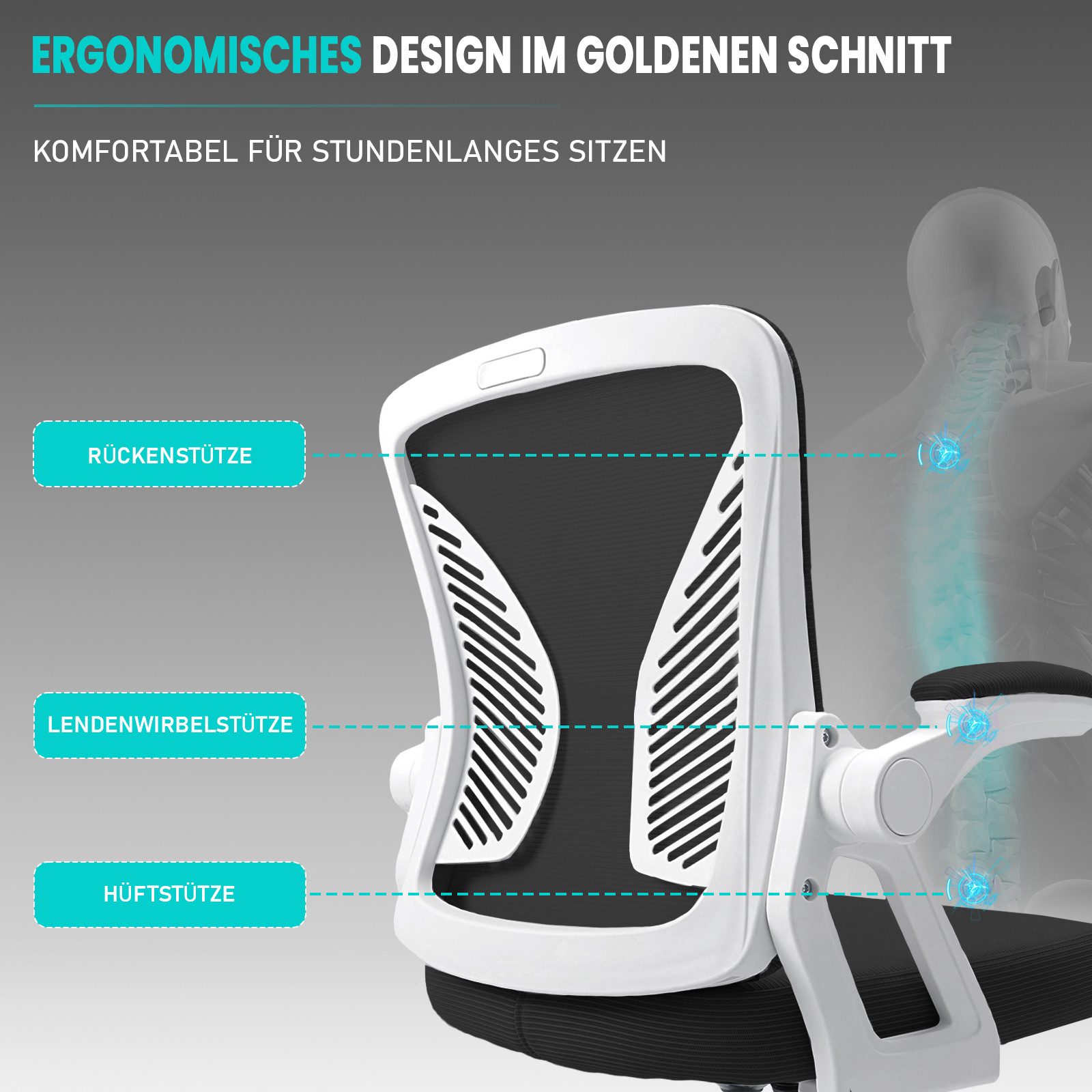 Milacyee Bürostuhl Ergonomisch Bürostuhl Schreibtischstuhl,Stuhl mit günstig online kaufen