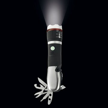 MediaShop LED Taschenlampe Panta Safe Guard (Set mit 2 Stück), per USB aufladbar, Lichtkegel stufenlos einstellbar, 3 Lichtmodi