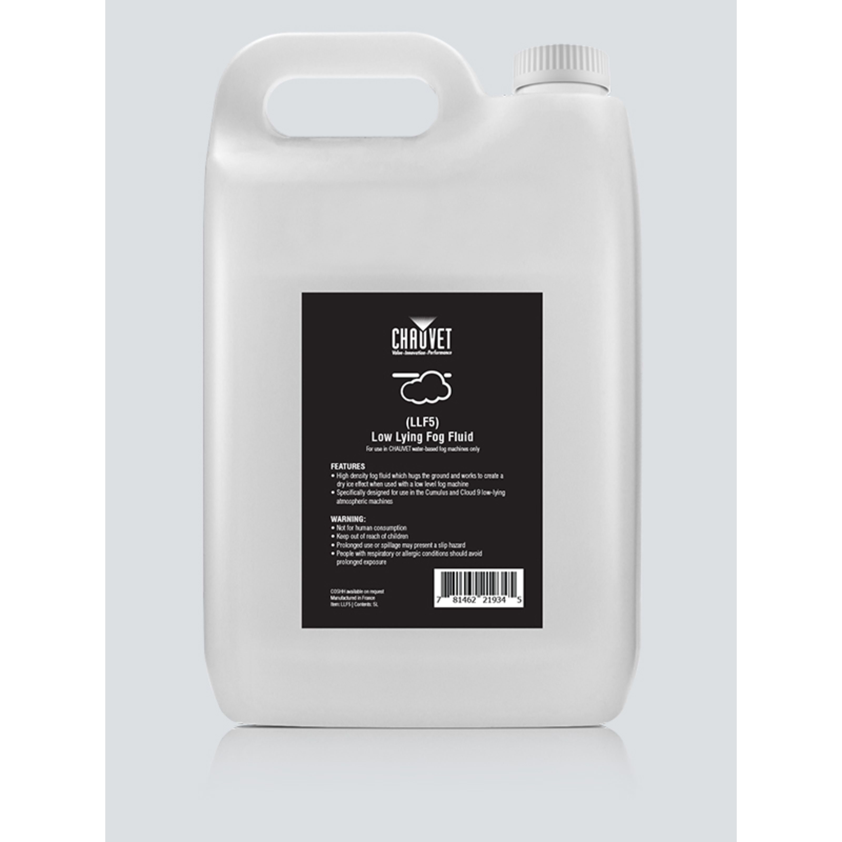 CHAUVET Discolicht, Low Level Fog Fluid 5L 1 L=4,80 - Nebelfluid