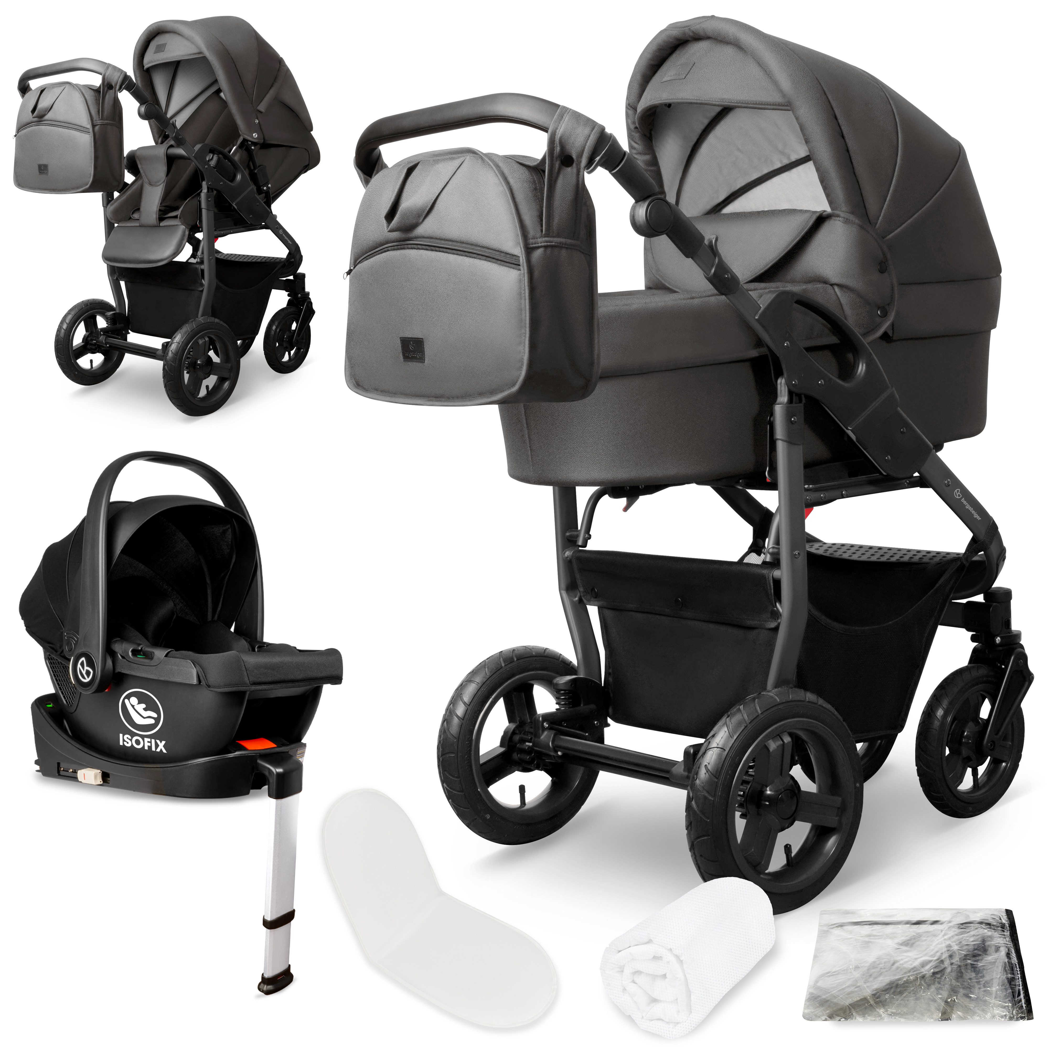 Kombi-Kinderwagen Babywagen Capri 3in1, Kombikinderwagen Komplettset