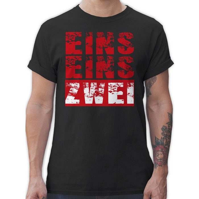 Shirtracer T-Shirt Feuerwehr Eins Eins Zwei - Feuerwehr Geschenk - Herren Premium T-Shirt feuerwehr t-shirt männer - feuerwehrgeschenk - shirt eins eins zwei