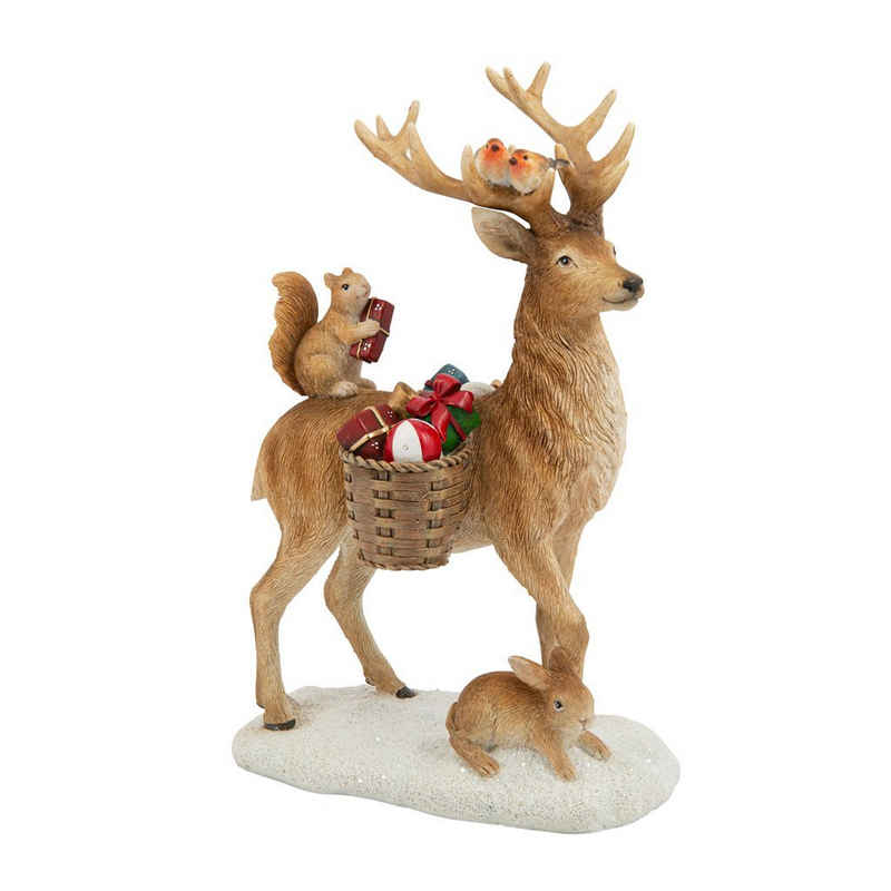 Villeroy & Boch Dekofigur Winter Collage Accessoires Hirsch mit Waldtieren (1 St)