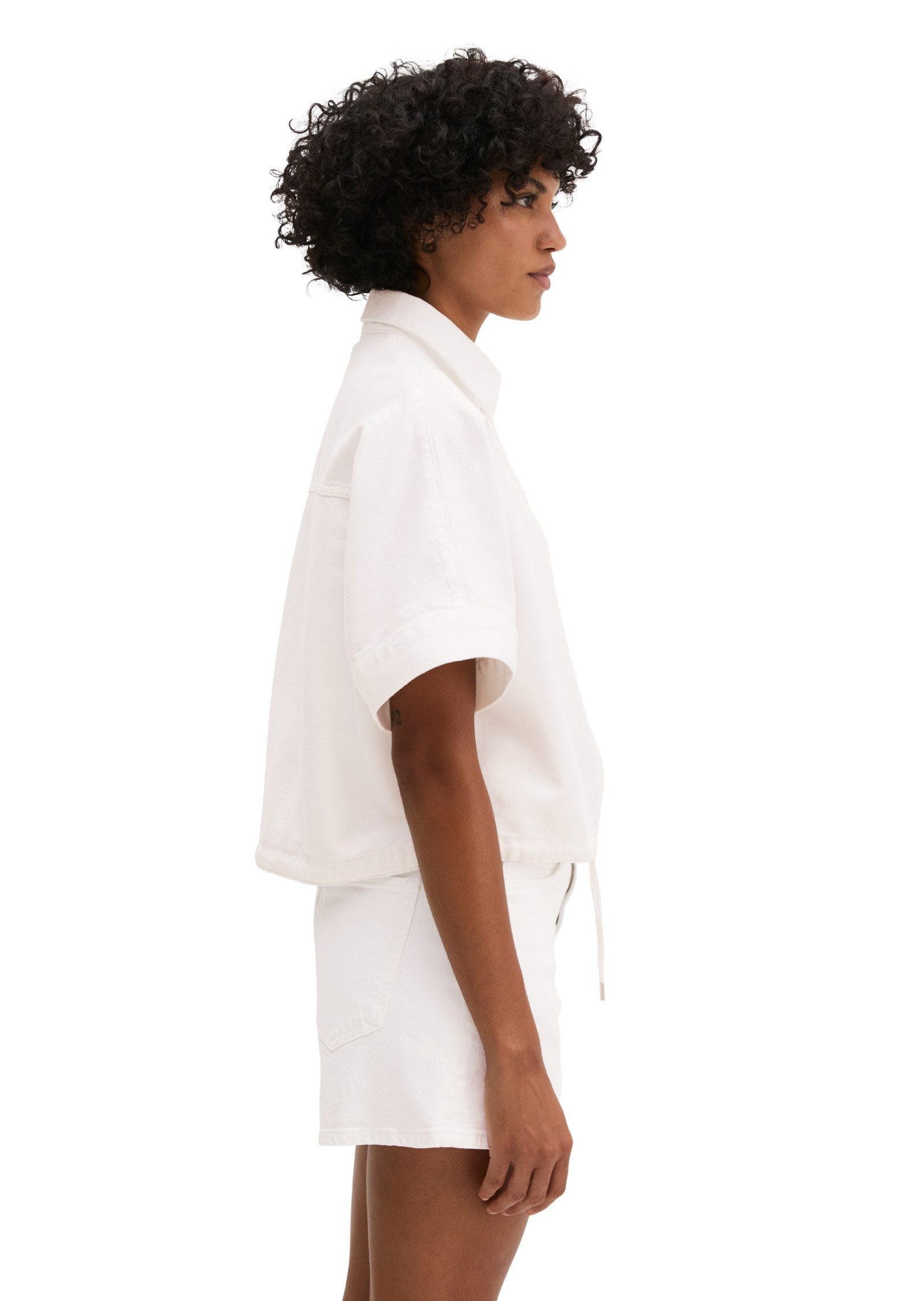 Marc O'Polo Kurzarmbluse aus Organic-Cotton-Lyocell-Mix